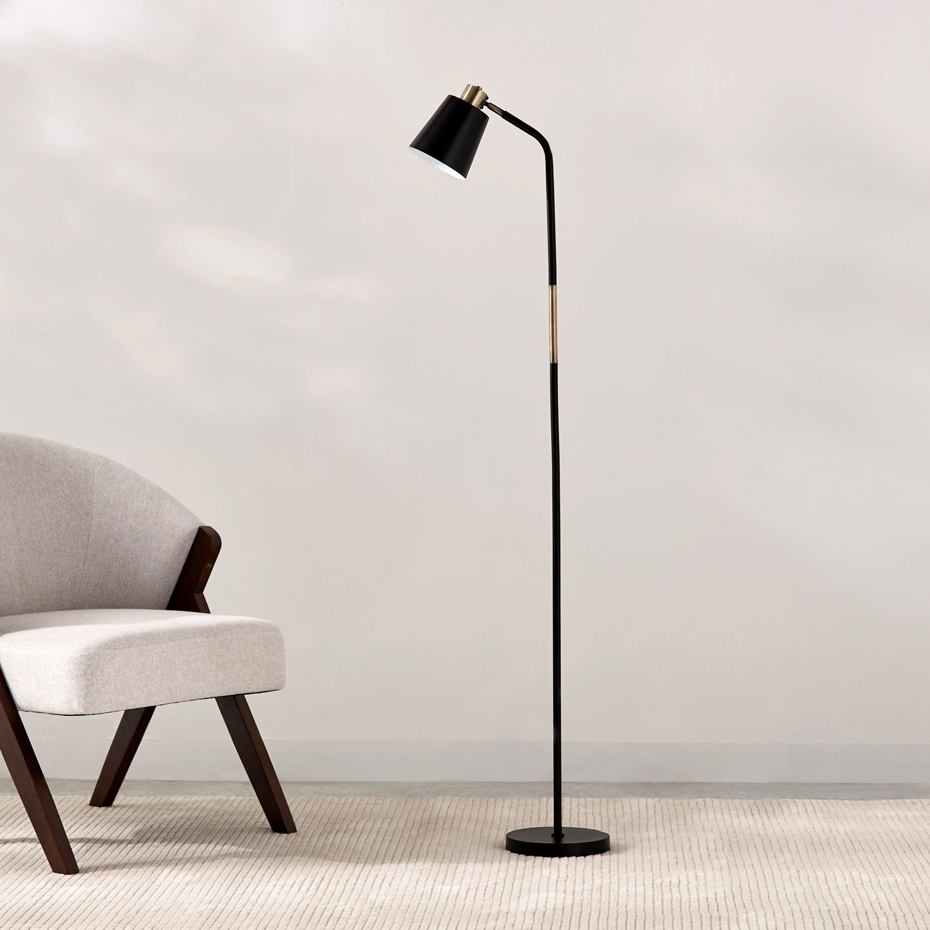 Tyler Brushed Brass Metal Floor Lamp - 20x12x146 cm-hbxhomeware-hbxlivingroom-image-1