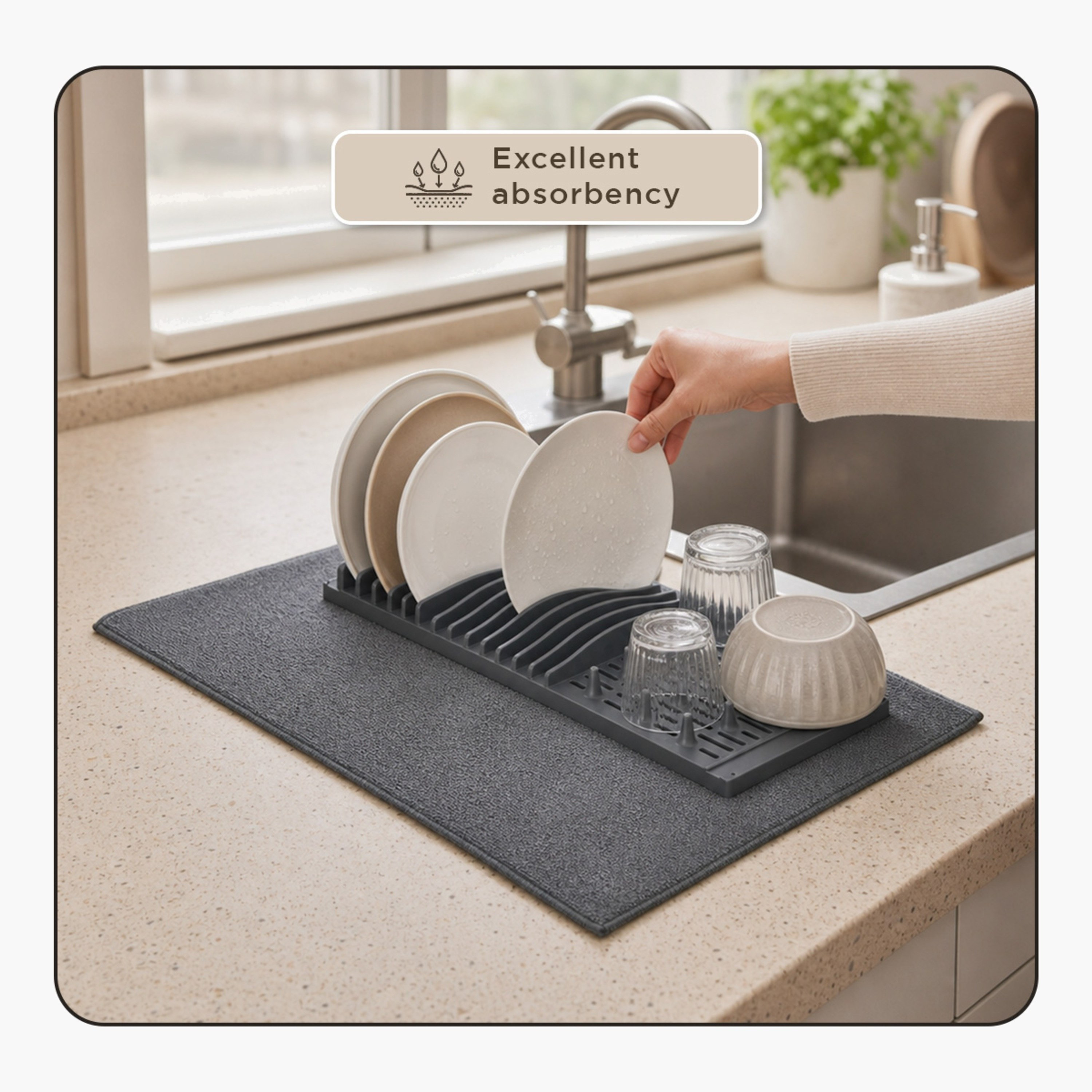 Omega 2-in-1 Drying Mat with Rack-hbxhomeware-hbxkitchen-image-7