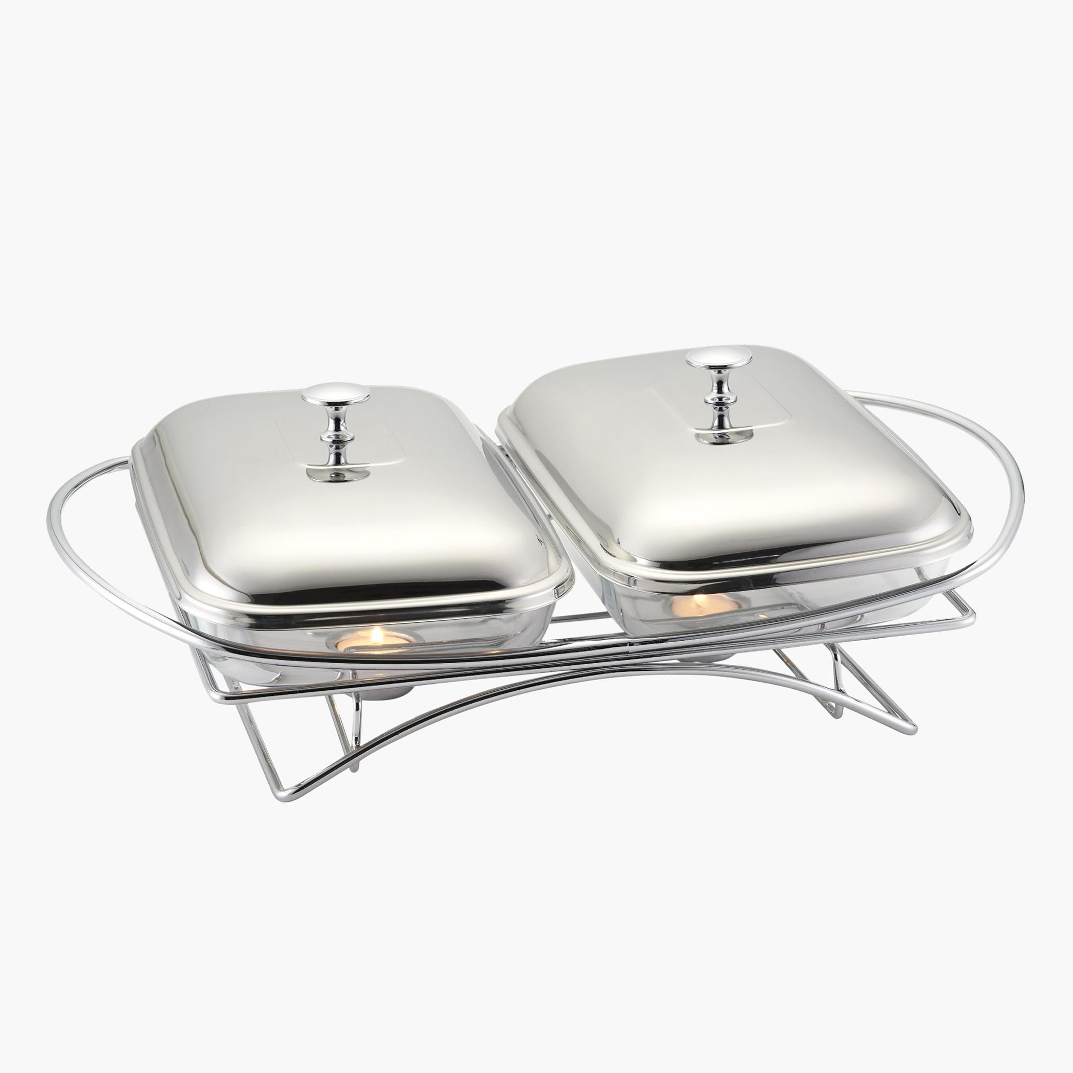 طقم سخان الطعام ستيل 2 قطعة من فيست - 1.5 لتر-hbxdecorandfurnishings-tabletop-serveware-image-1