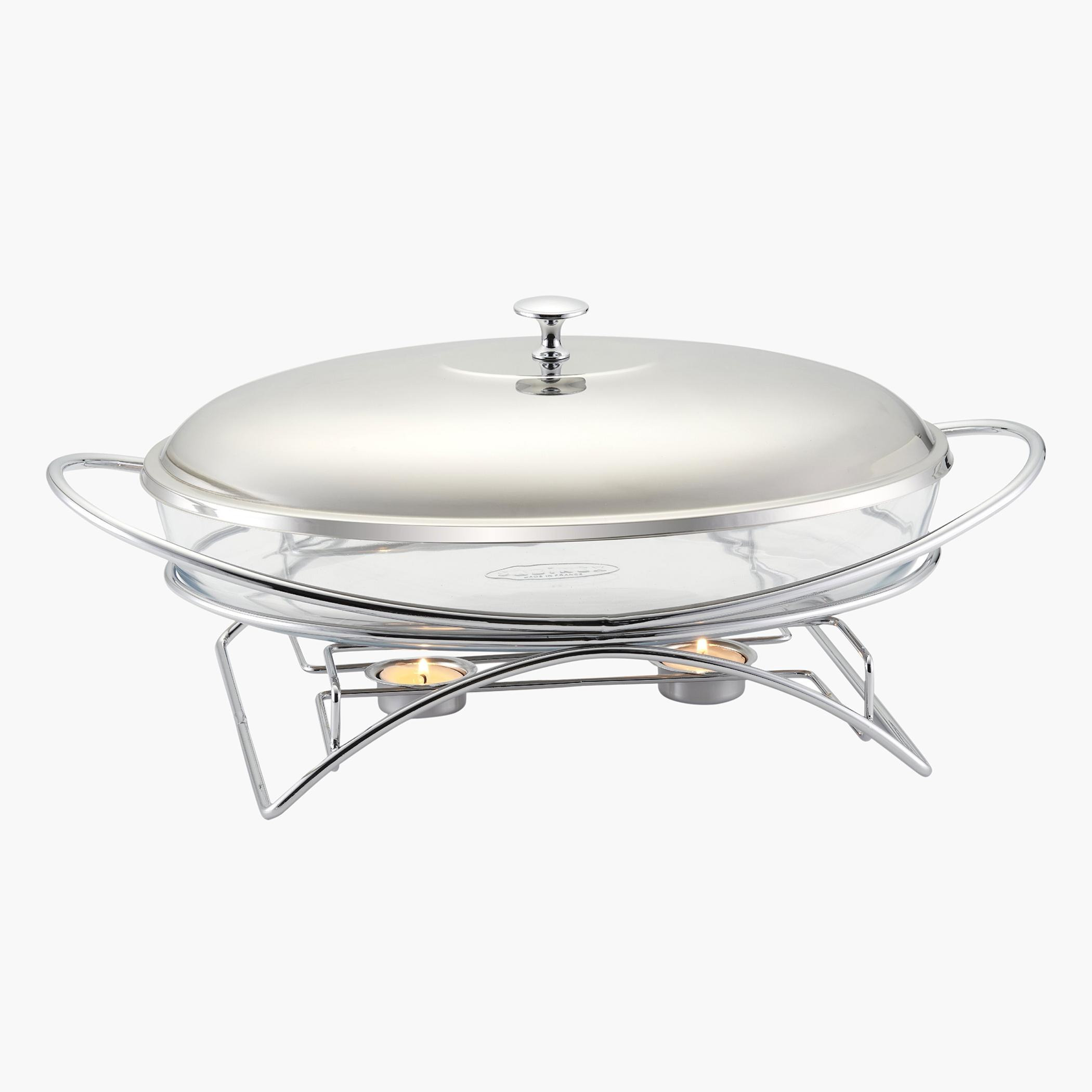 Feast Steel Food Warmer - 3 L-hbxdecorandfurnishings-tabletop-serveware-image-1