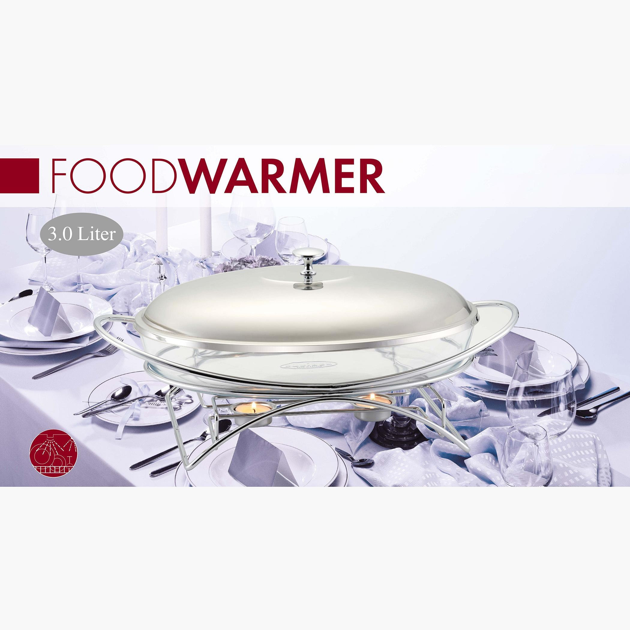 Feast Steel Food Warmer - 3 L-hbxdecorandfurnishings-tabletop-serveware-image-2