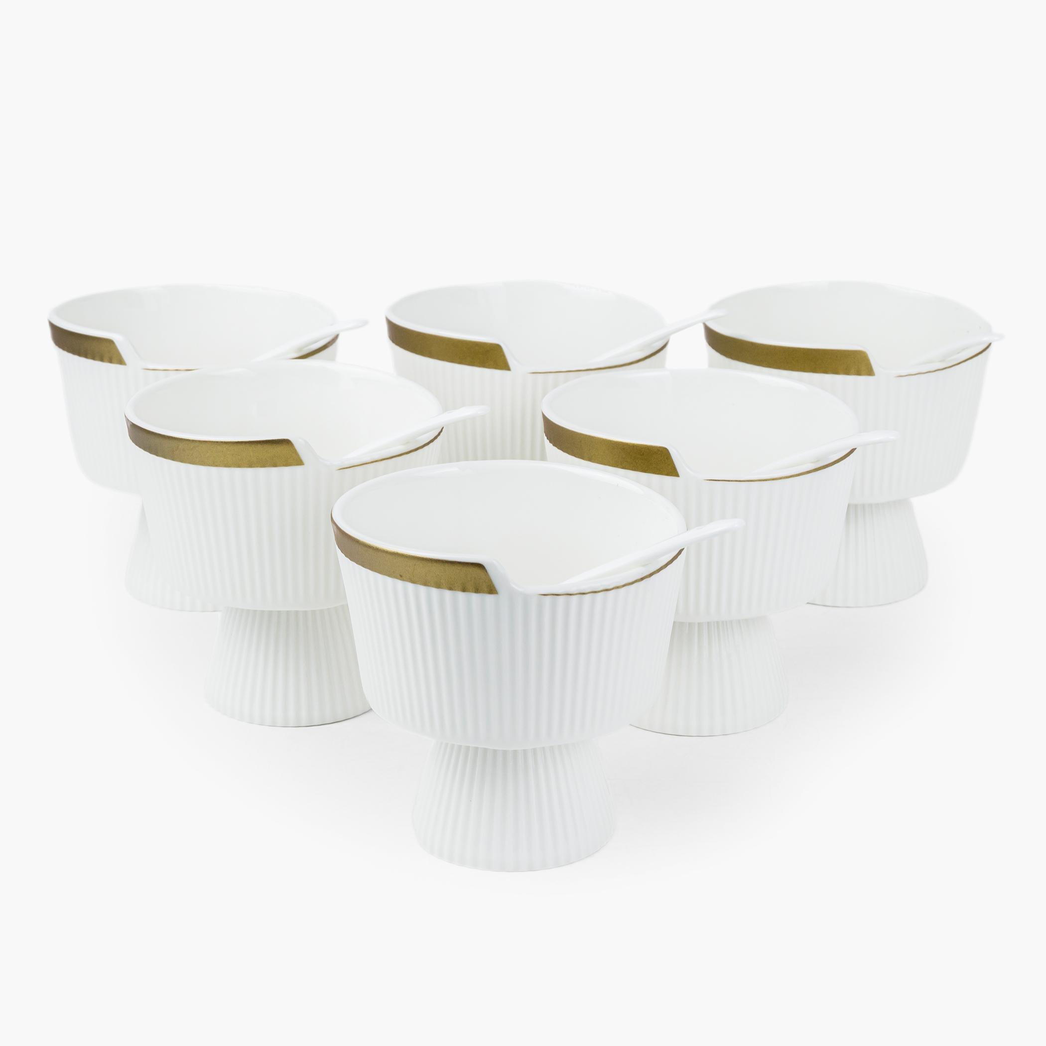طقم أوعية وملاعق آيس كريم 12 قطعة فيردي من فيست - 230 مل-hbxdecorandfurnishings-tabletop-crockery-image-3