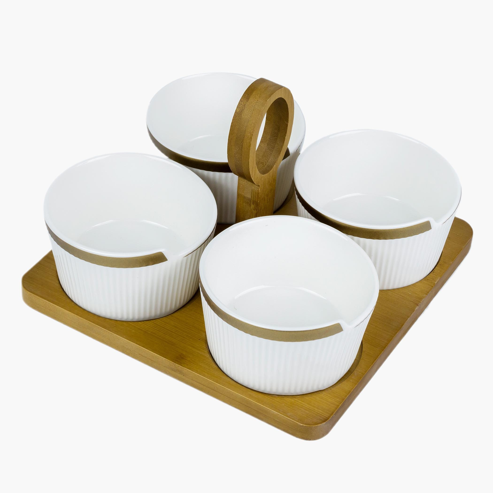 طقم أوعية تقديم 4 قطع مع صينية من الخيزران فيردي من فيست-hbxdecorandfurnishings-tabletop-serveware-image-2