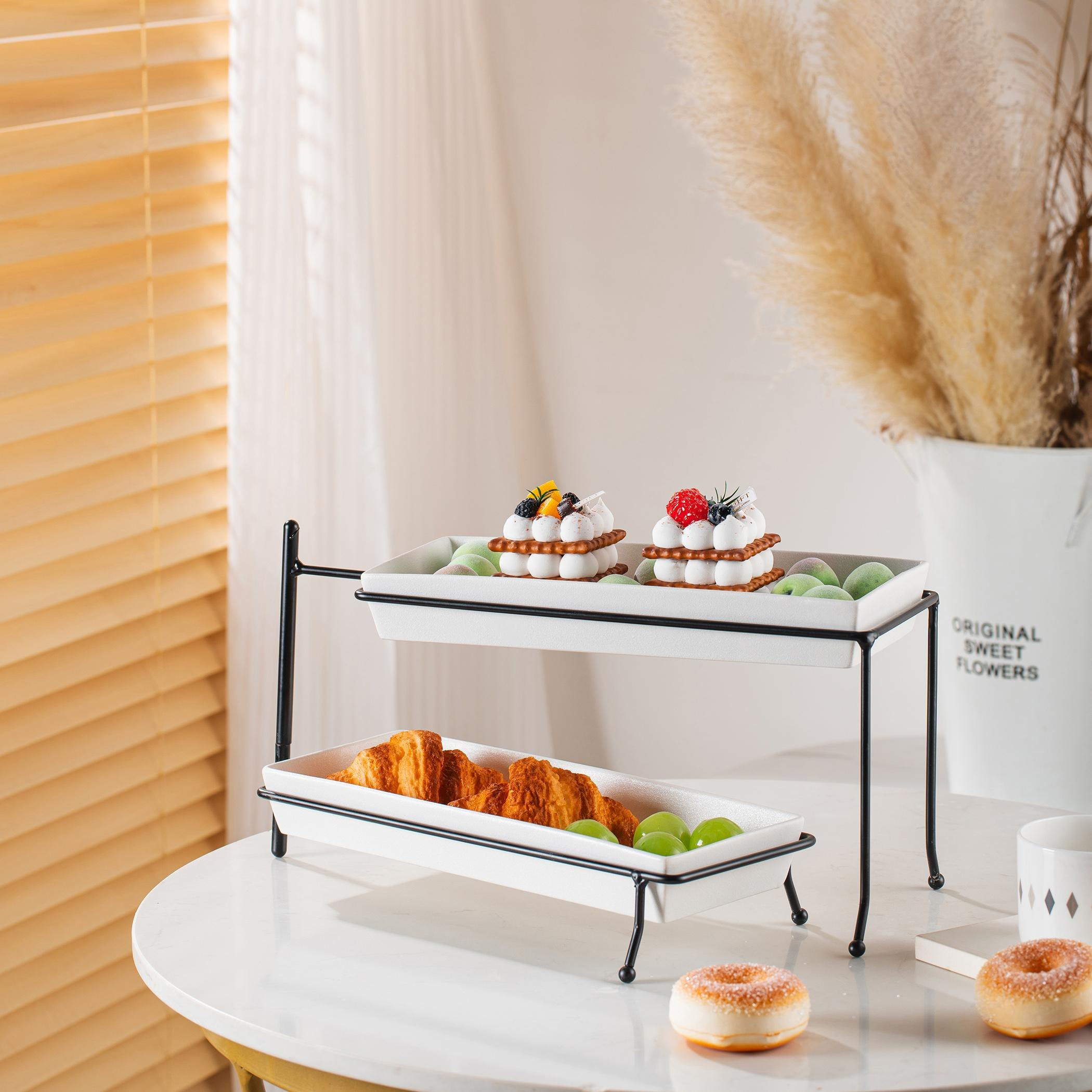صحن مستطيل طابقين - فيست-hbxdecorandfurnishings-tabletop-serveware-image-1