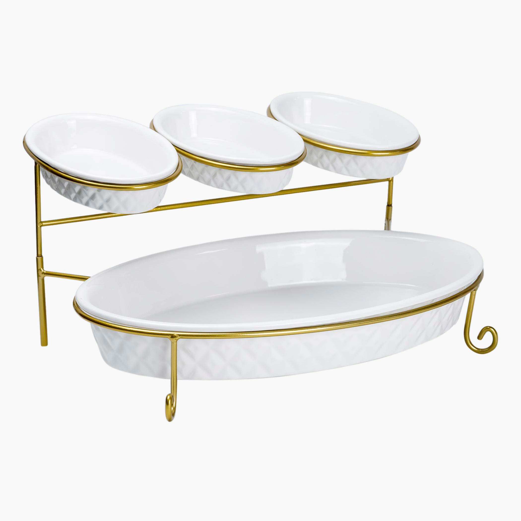 طقم تقديم بيضاوي طابقين من  فيست-hbxdecorandfurnishings-tabletop-serveware-image-4