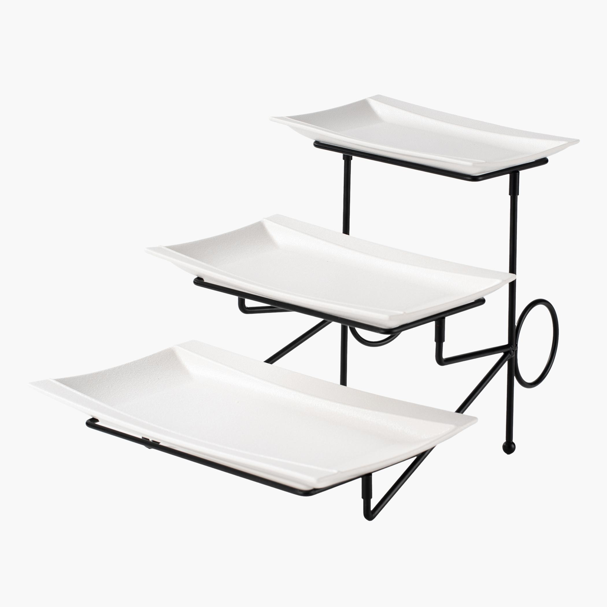 صحن 3 طبقات مع حامل - فيست-hbxdecorandfurnishings-tabletop-serveware-image-2