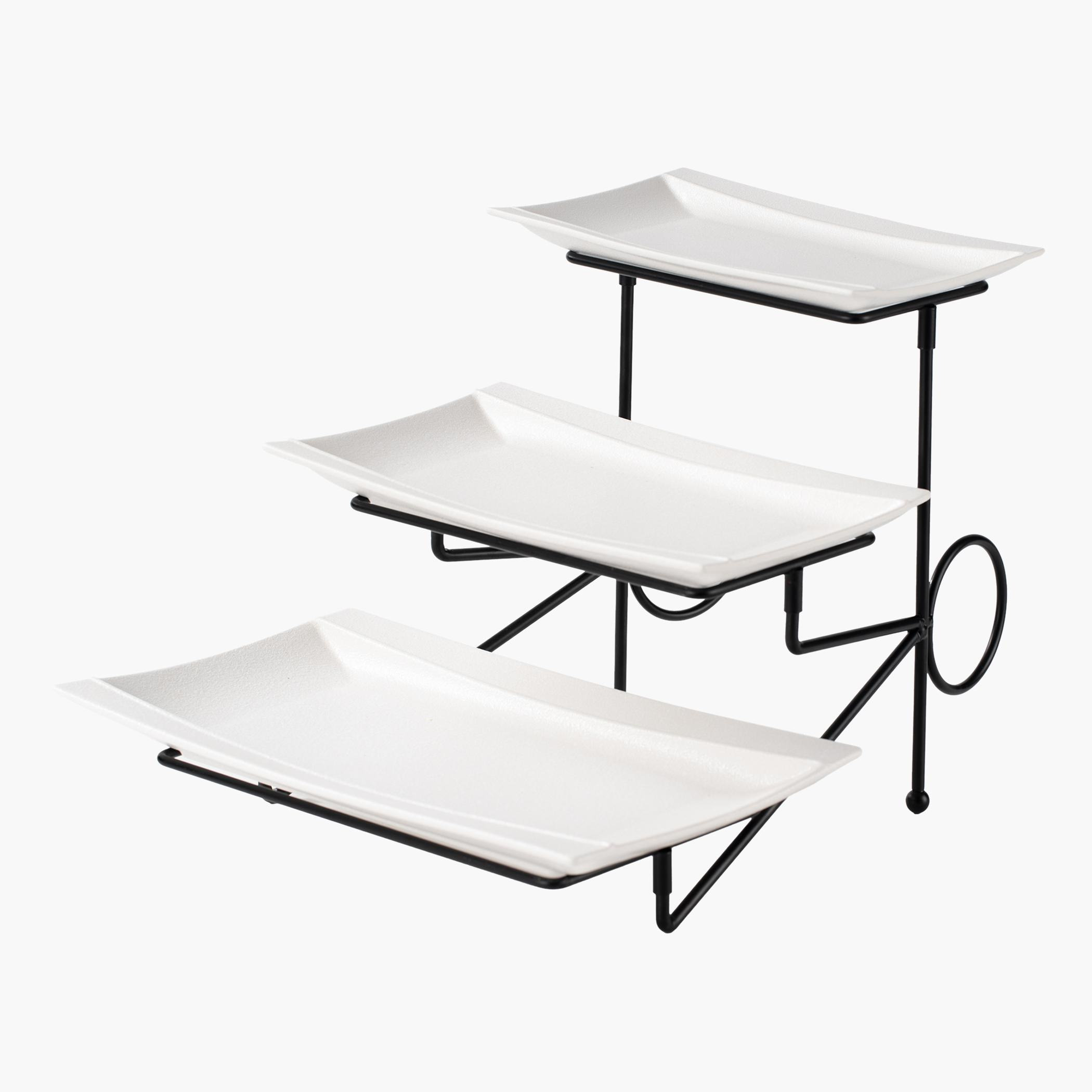 صحن 3 طبقات مع حامل - فيست-hbxdecorandfurnishings-tabletop-serveware-image-3