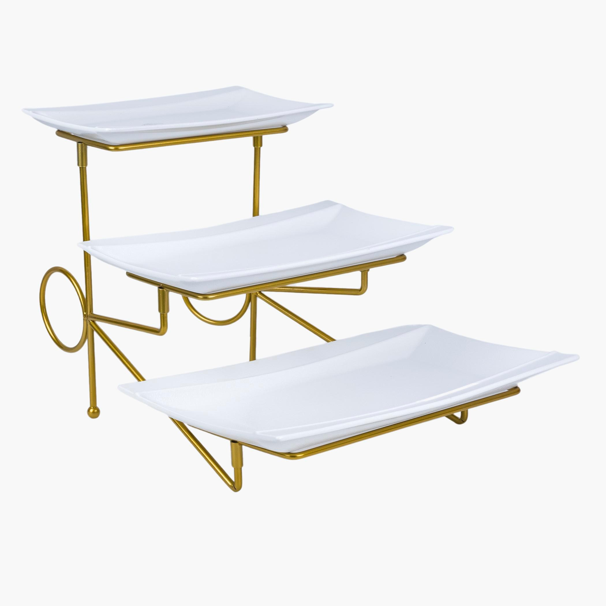 صحن 3 طوابق مع حامل - فيست-hbxdecorandfurnishings-tabletop-serveware-image-3