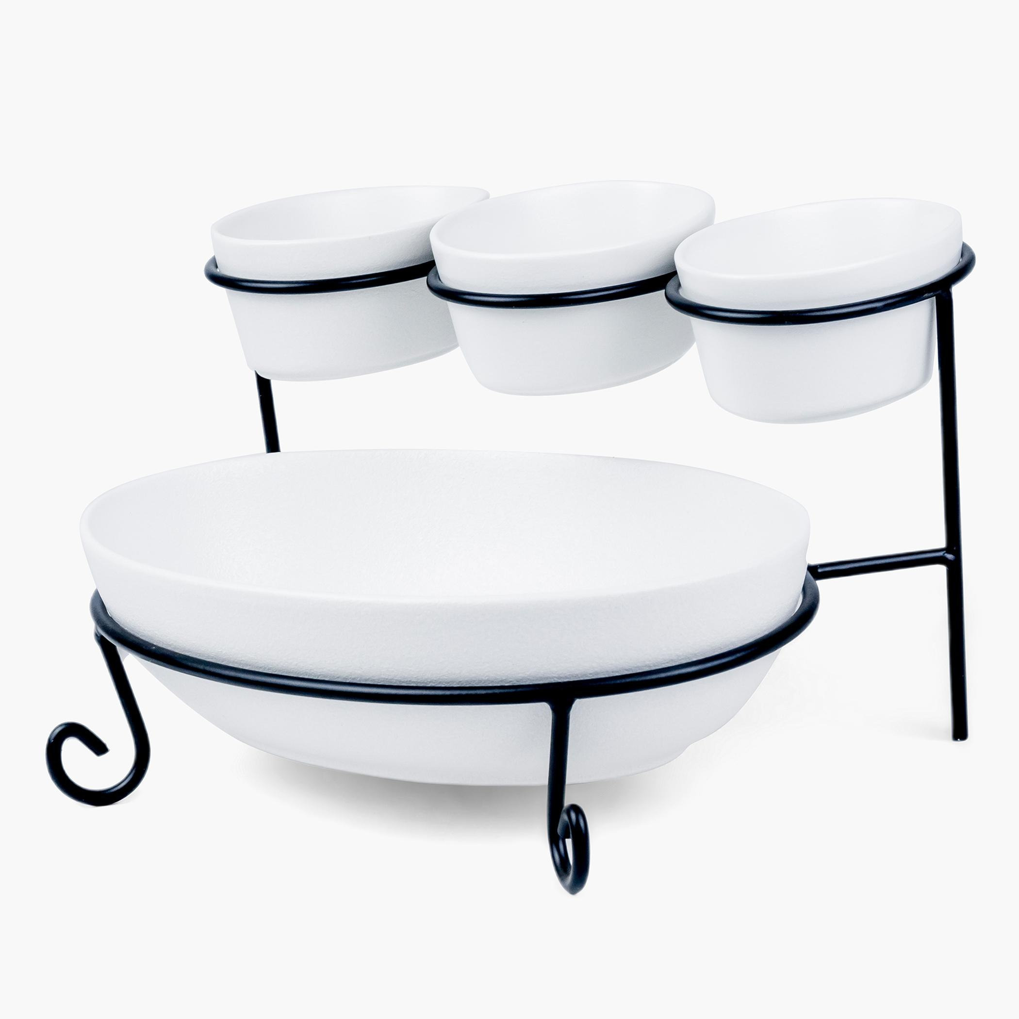 طقم تقديم بيضاوي طبقتين - فيست-hbxdecorandfurnishings-tabletop-serveware-image-2