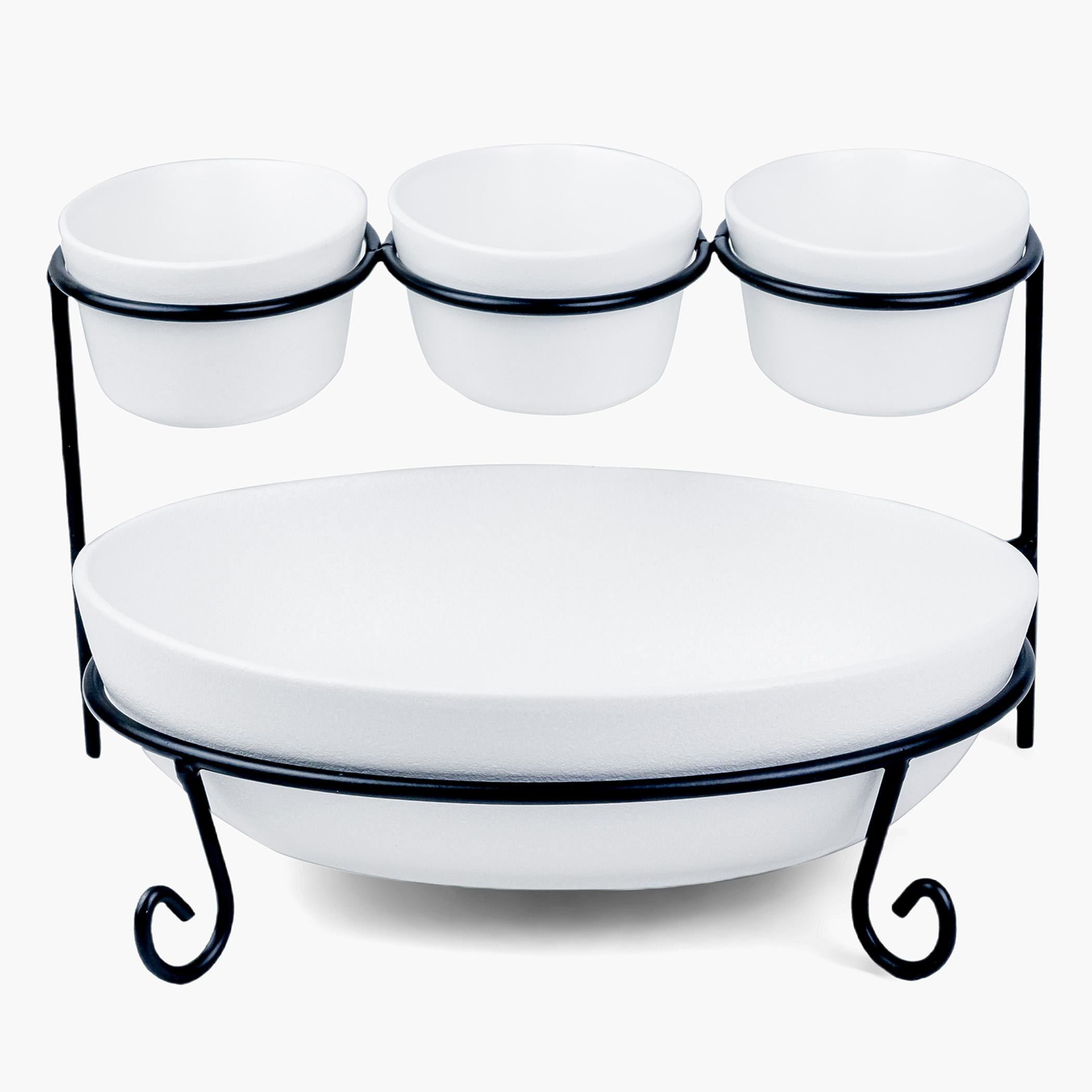 طقم تقديم بيضاوي طبقتين - فيست-hbxdecorandfurnishings-tabletop-serveware-image-3