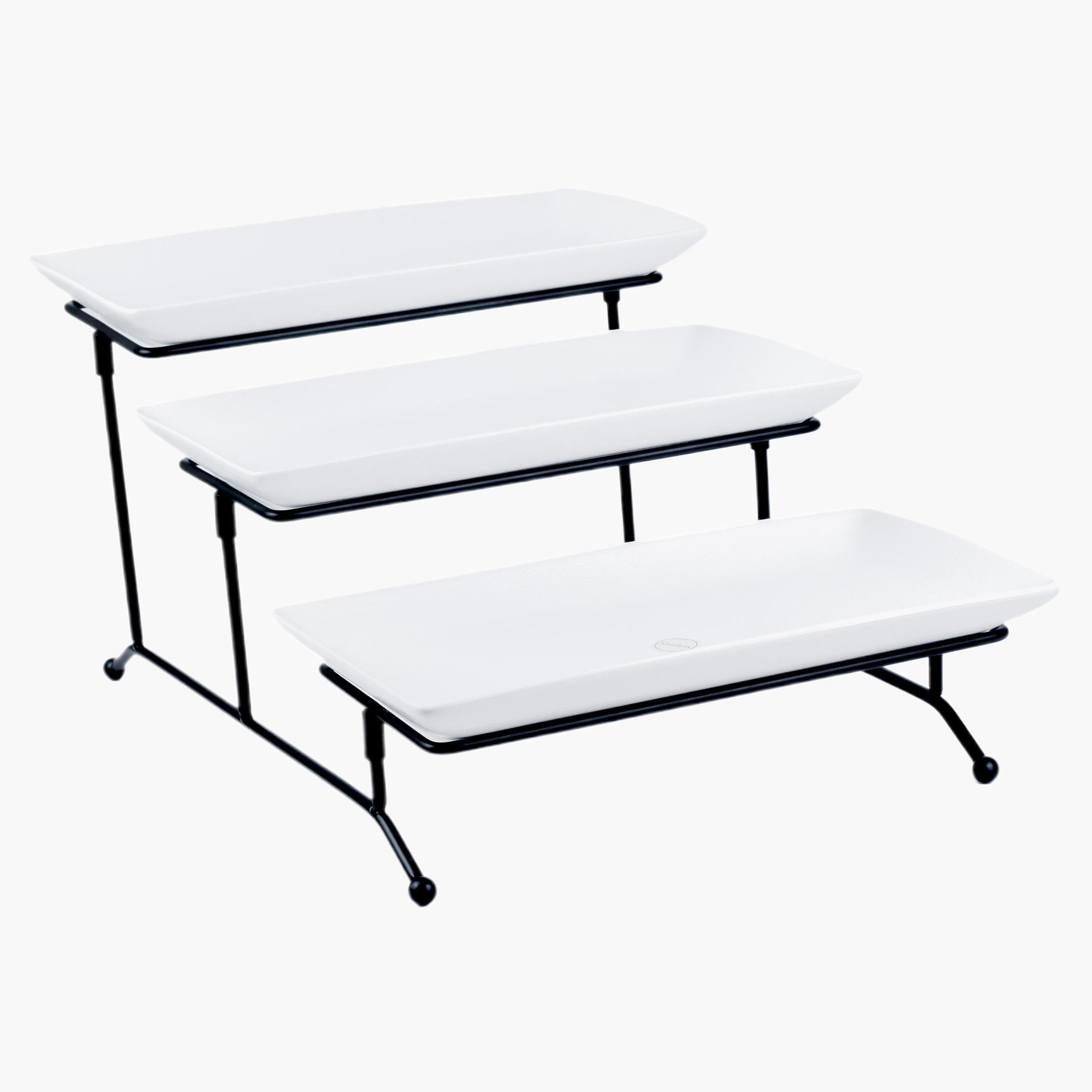 طقم تقديم مستطيل 3 طوابق - فيست-hbxdecorandfurnishings-tabletop-serveware-image-2