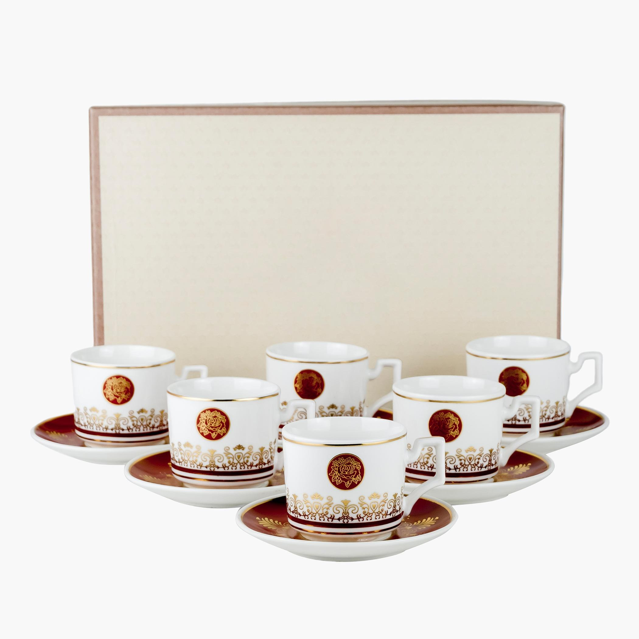 طقم أكواب شاي 12 قطعة من فيست - 180 مل-hbxhomeware-diningandtabletop-coffeeandteasets-image-1