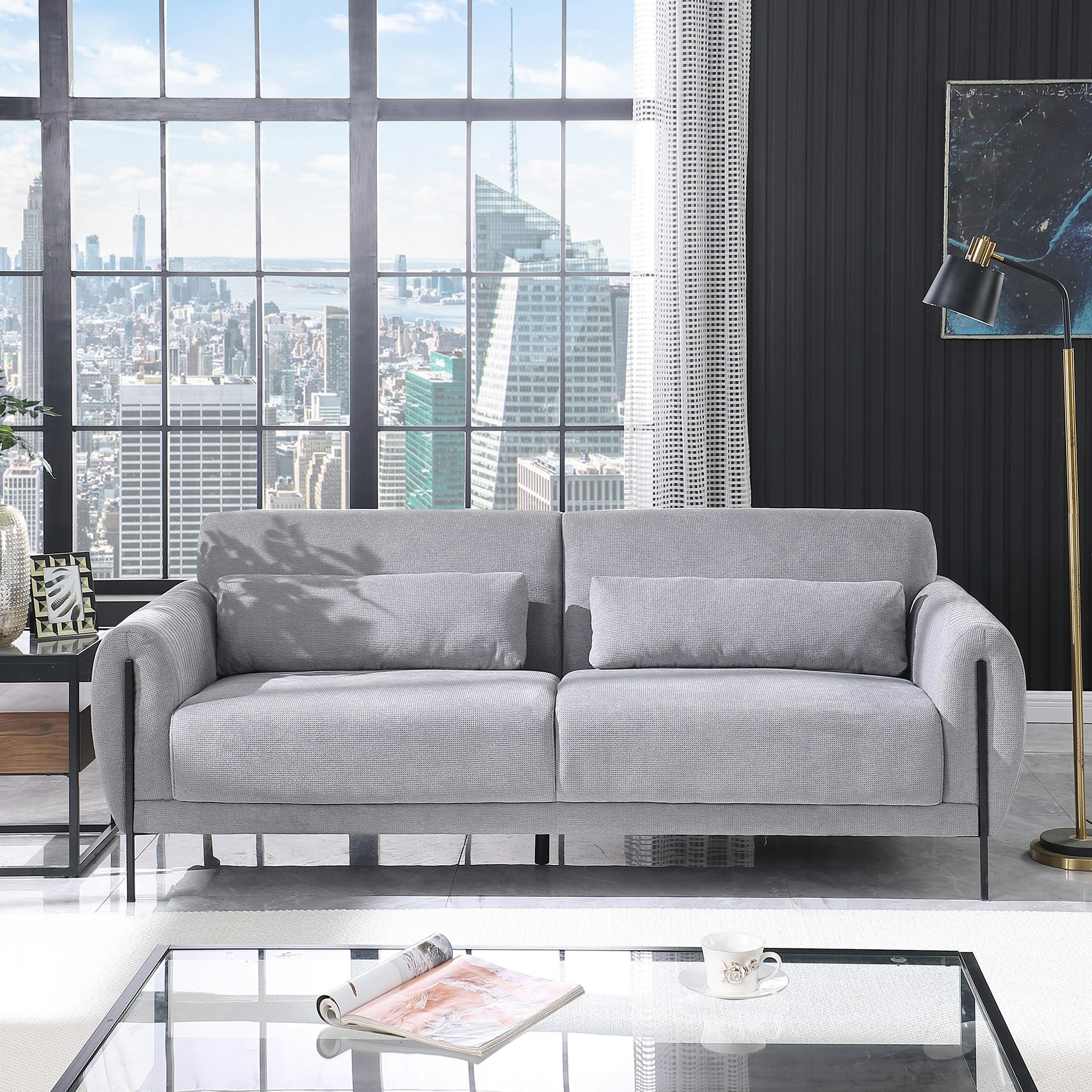 كنبة قماش 3 مقاعد مع 2 وسادة من ميبل-hbxlivingroom-sofasandarmchairs-sofas-image-2