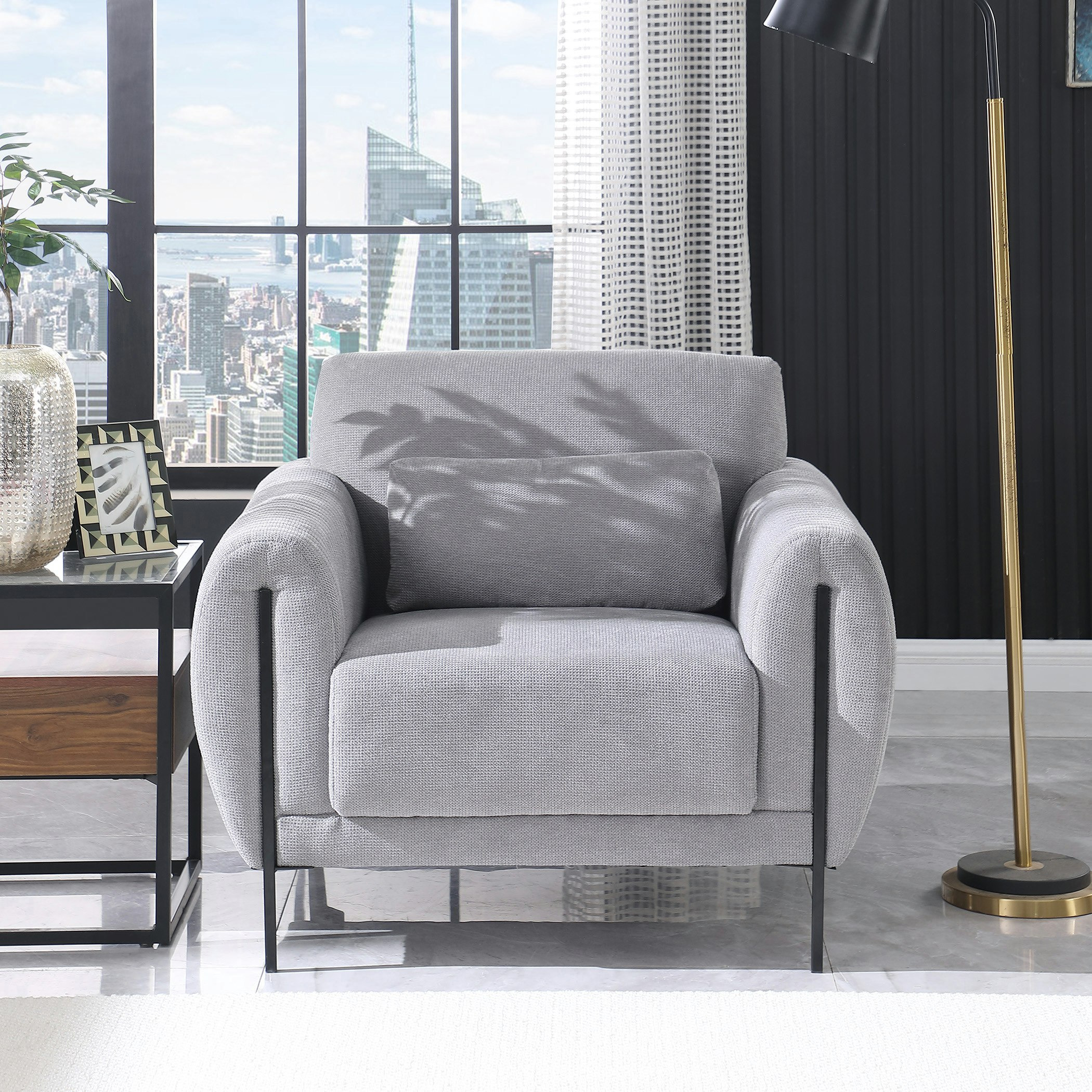 كنبة قماش بمساند ذراعين ووسادة من ميبل-hbxlivingroom-sofasandarmchairs-sofas-image-2