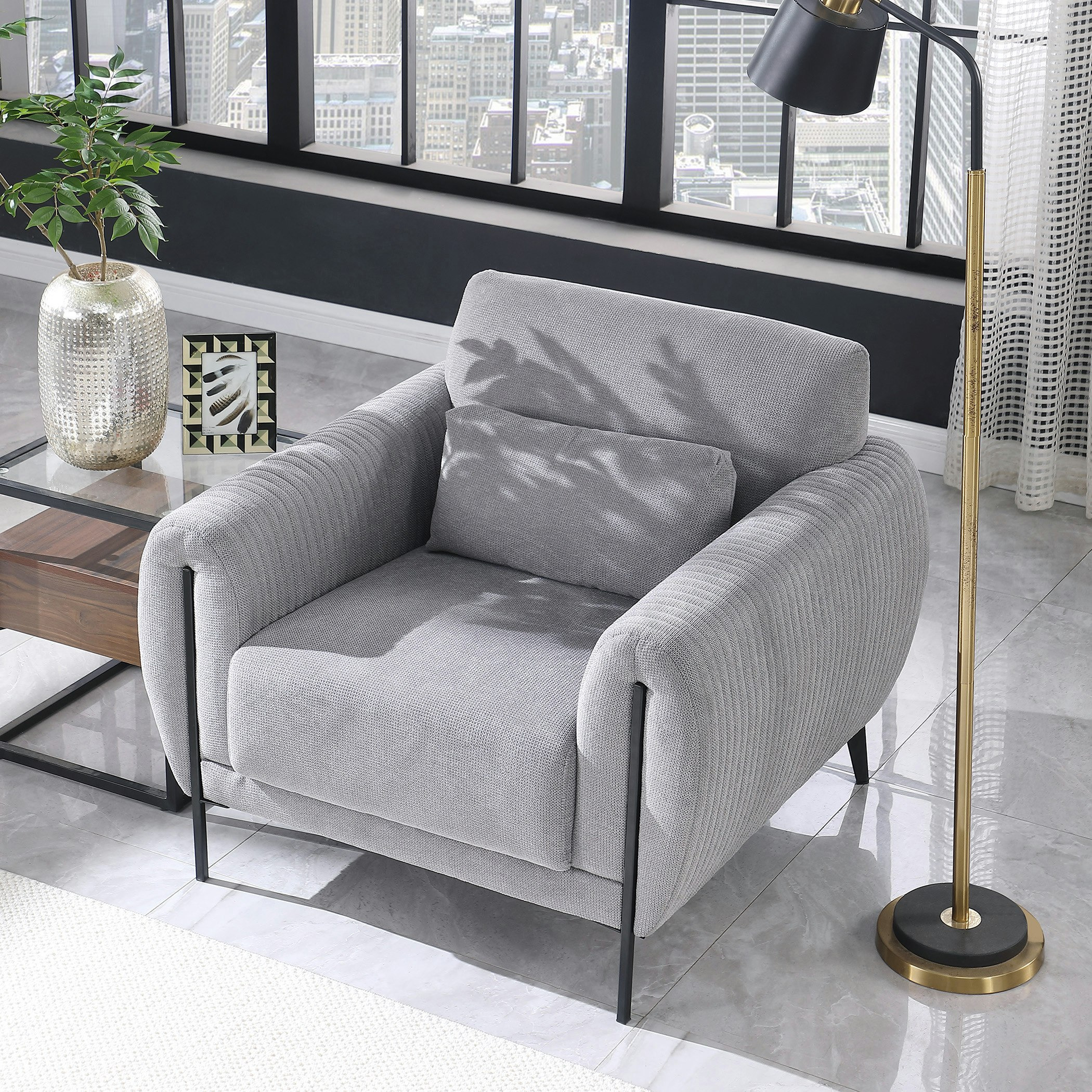 كنبة قماش بمساند ذراعين ووسادة من ميبل-hbxlivingroom-sofasandarmchairs-sofas-image-3
