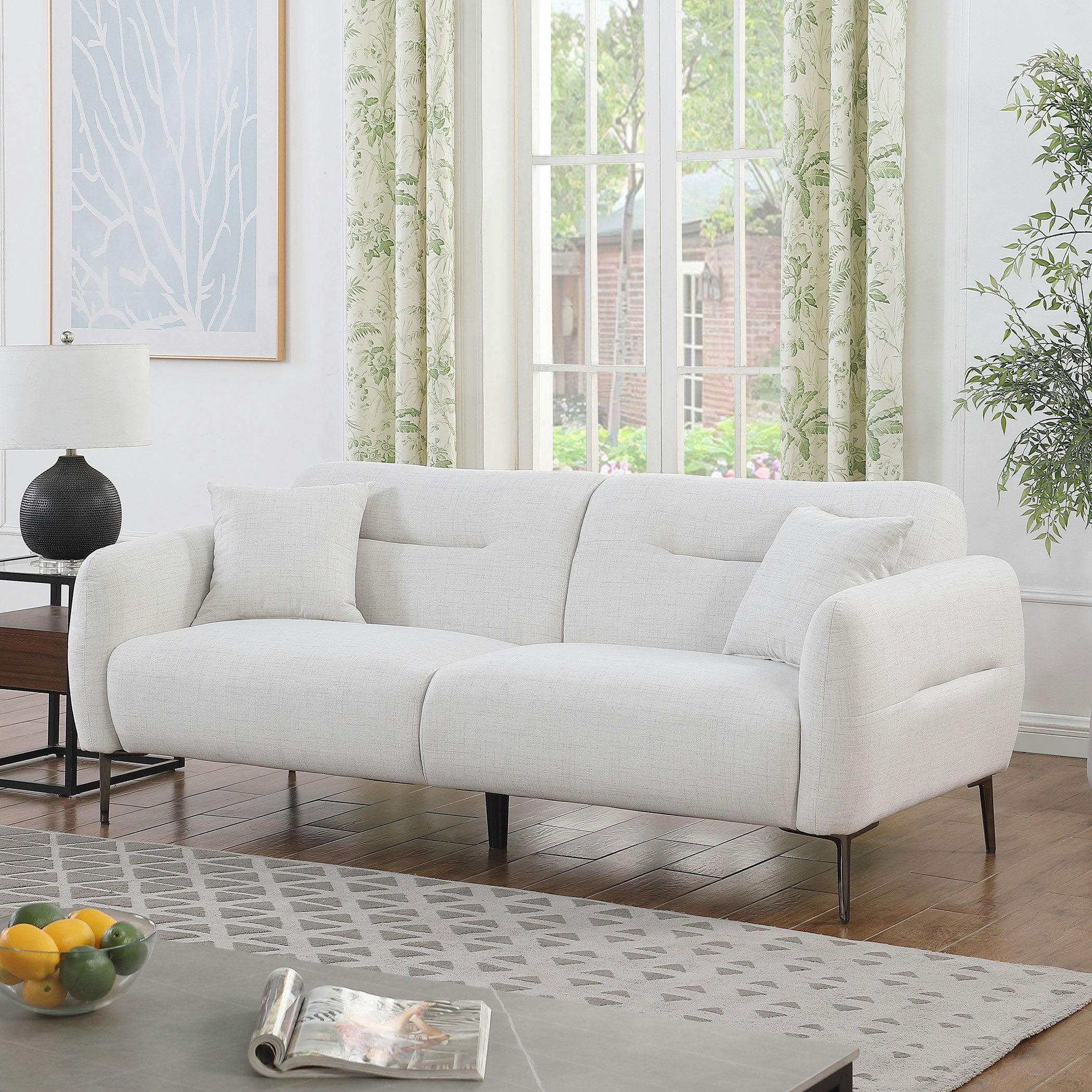 Avila 3-Seater Fabric Sofa with 2 Cushions-hbxlivingroom-sofasandarmchairs-sofas-image-1