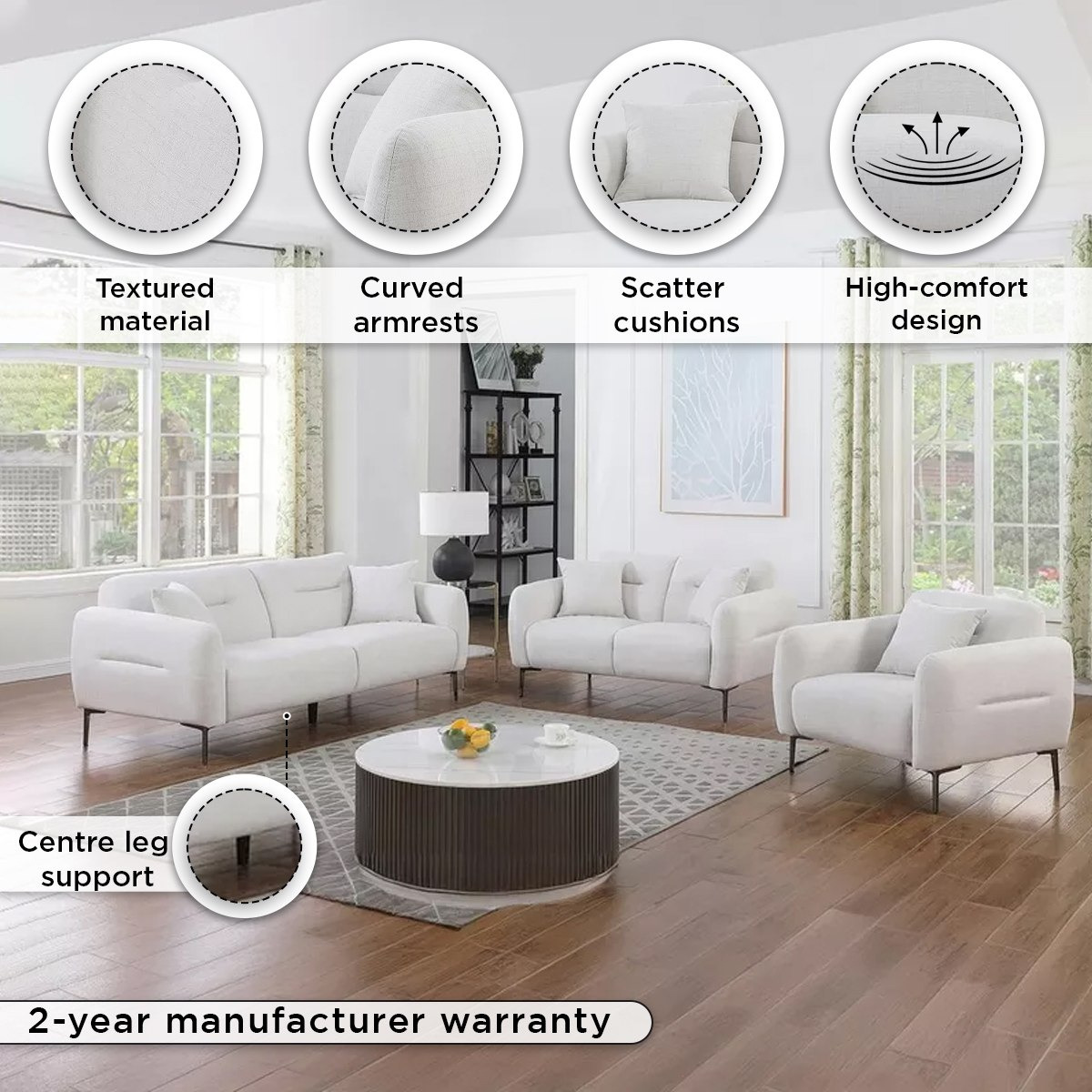 Avila 3-Seater Fabric Sofa with 2 Cushions-hbxlivingroom-sofasandarmchairs-sofas-image-4