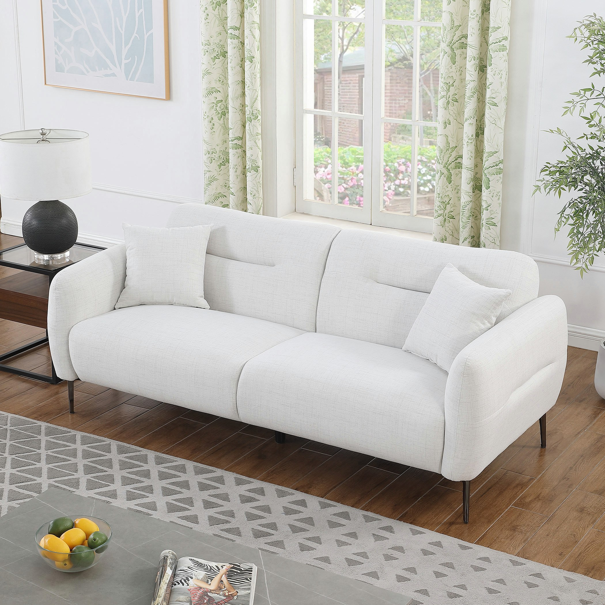 Avila 3-Seater Fabric Sofa with 2 Cushions-hbxlivingroom-sofasandarmchairs-sofas-image-3