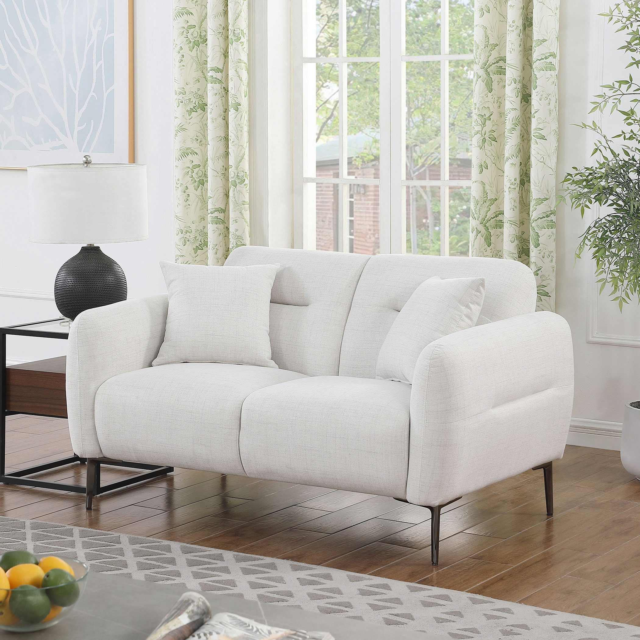 كنبة قماش 2 مقعد مع 2 وسادة من أفيلا-hbxlivingroom-sofasandarmchairs-sofas-image-1