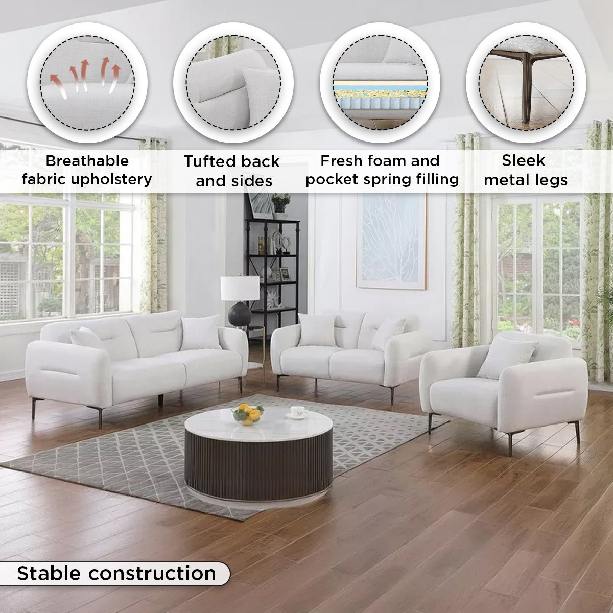كنبة قماش 2 مقعد مع 2 وسادة من أفيلا-hbxlivingroom-sofasandarmchairs-sofas-image-4