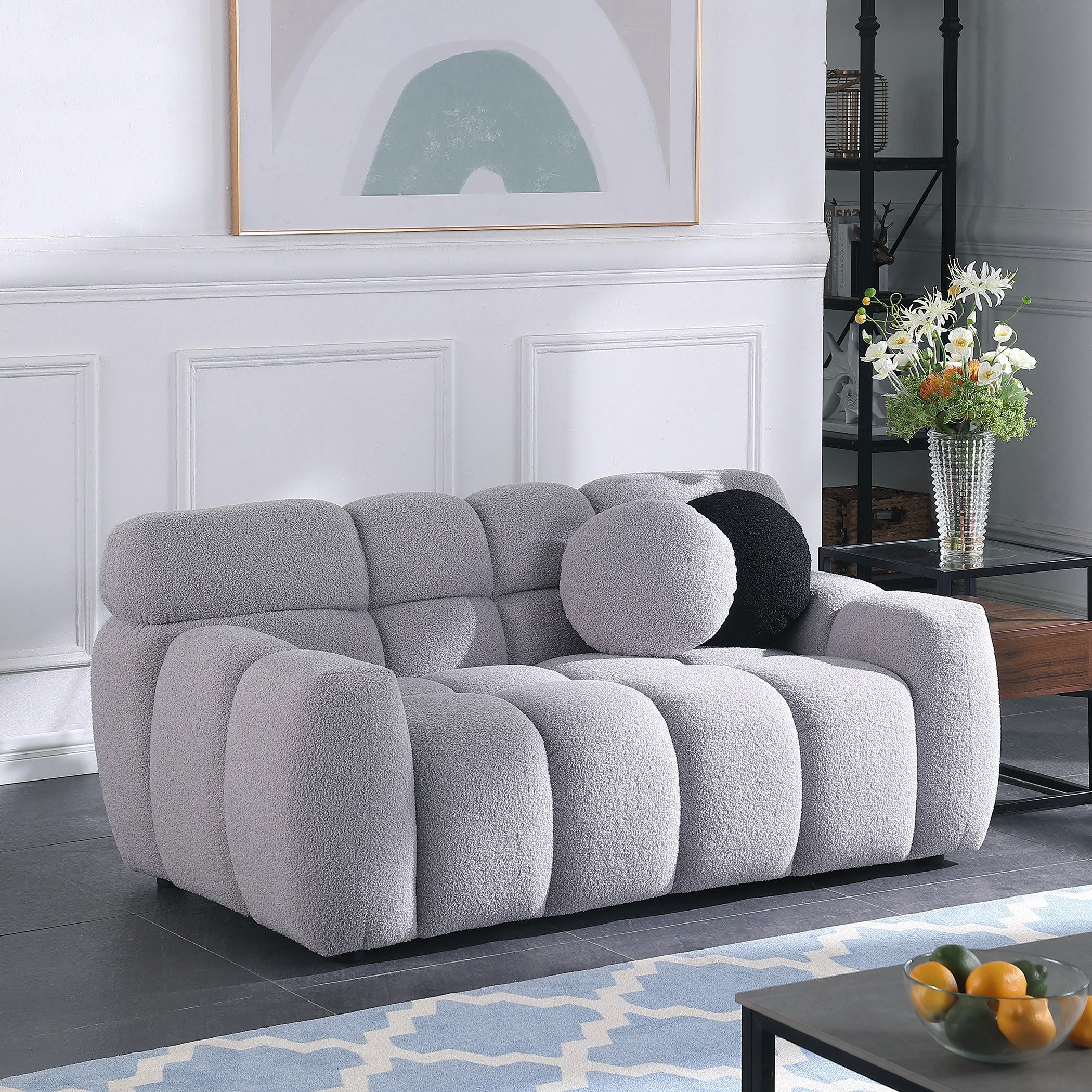 كنبة قماش 2 مقاعد مع 2 وسادة من بابل-hbxlivingroom-sofasandarmchairs-sofas-image-1