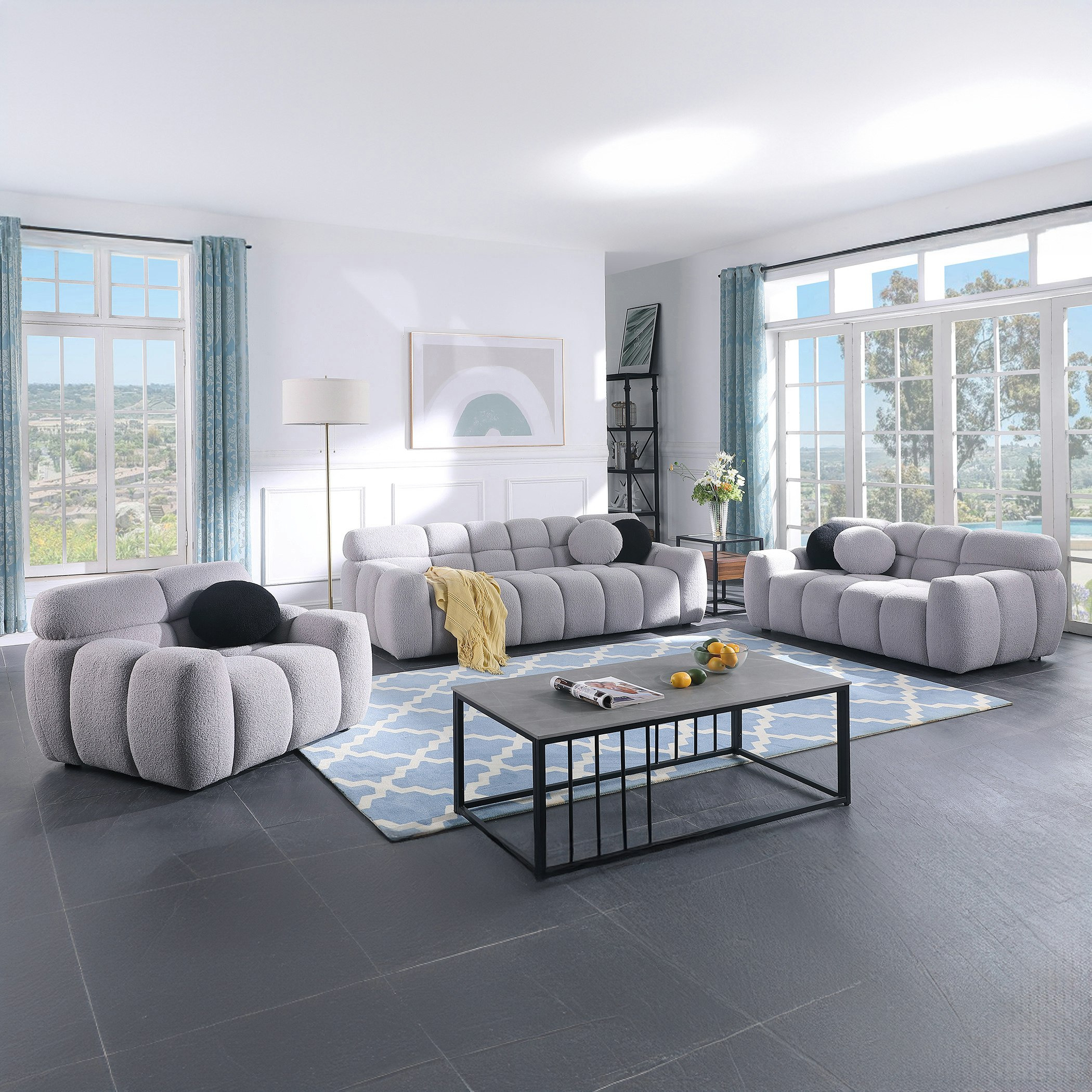 كنبة قماش 2 مقاعد مع 2 وسادة من بابل-hbxlivingroom-sofasandarmchairs-sofas-image-11