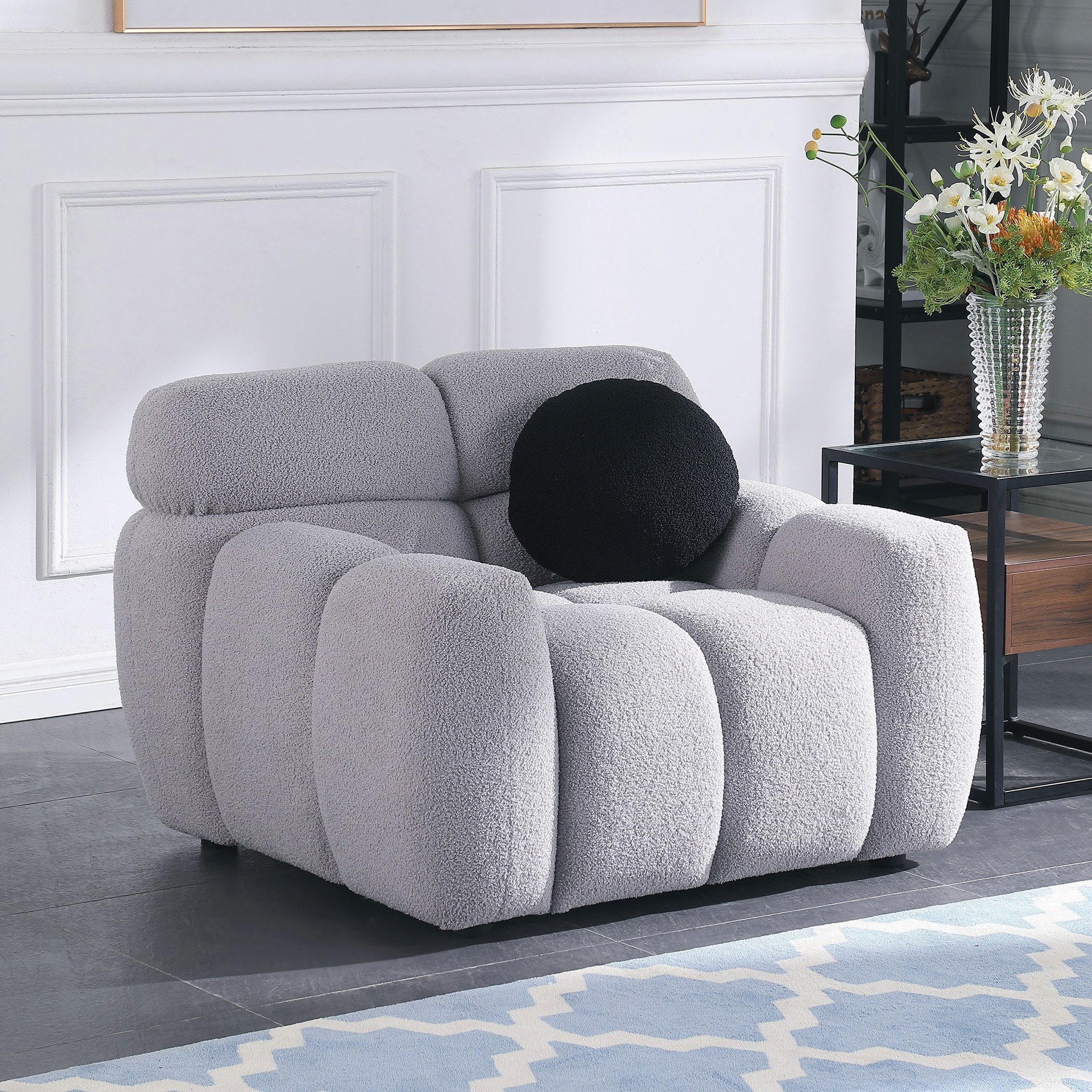كنبة قماش بمساند ذراعين مع وسادة من بابل-hbxlivingroom-sofasandarmchairs-sofas-image-1