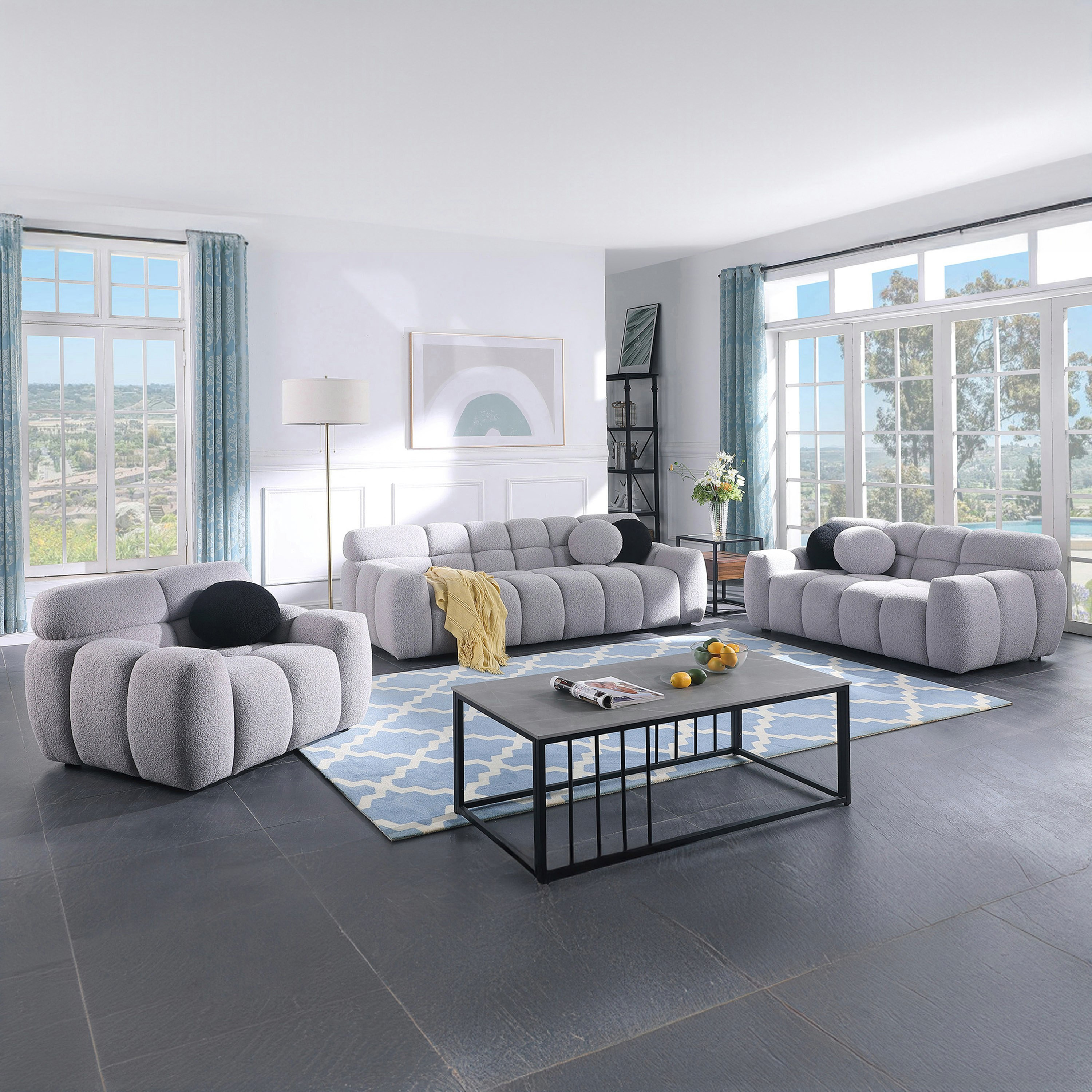 كنبة قماش بمساند ذراعين مع وسادة من بابل-hbxlivingroom-sofasandarmchairs-sofas-image-9