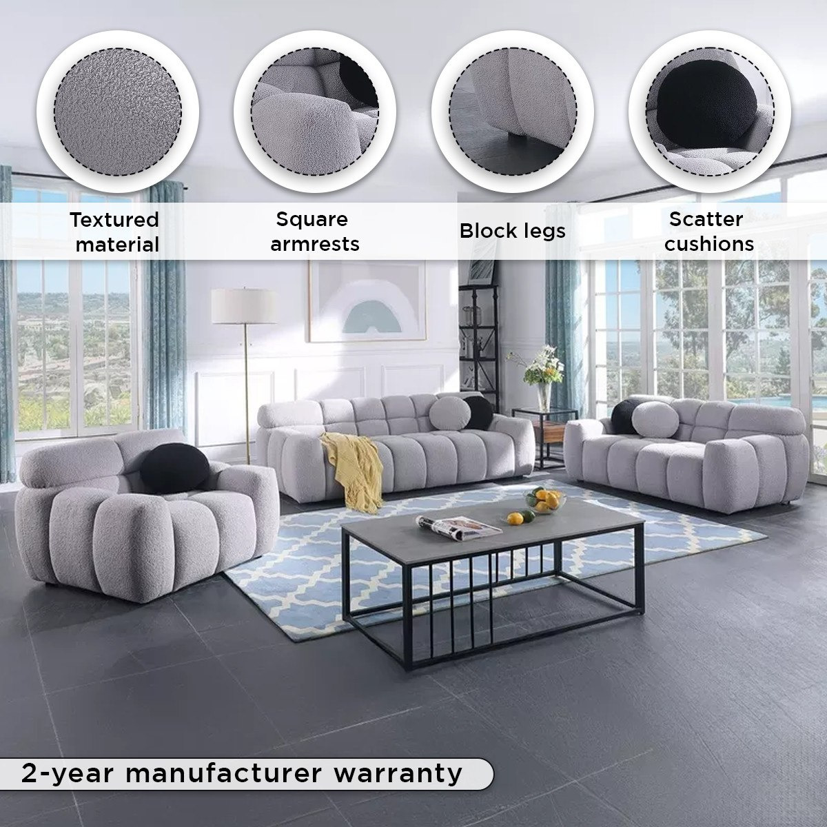 كنبة قماش بمساند ذراعين مع وسادة من بابل-hbxlivingroom-sofasandarmchairs-sofas-image-4