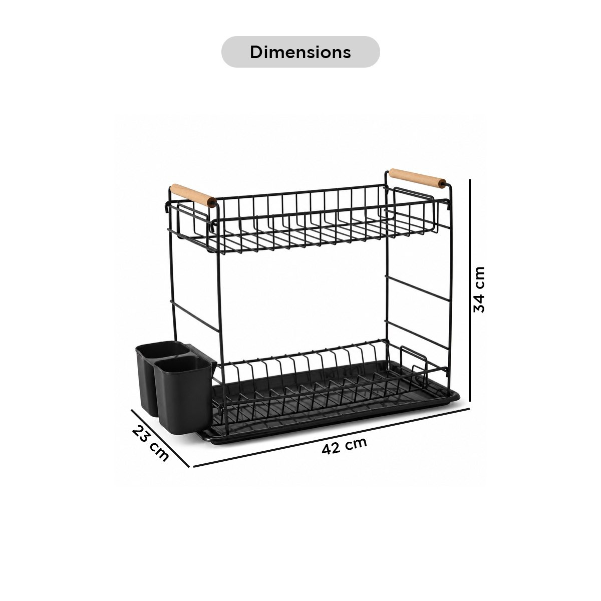Daisy 2-Tier Dish Rack with Holder-hbxhomeware-hbxkitchen-image-10