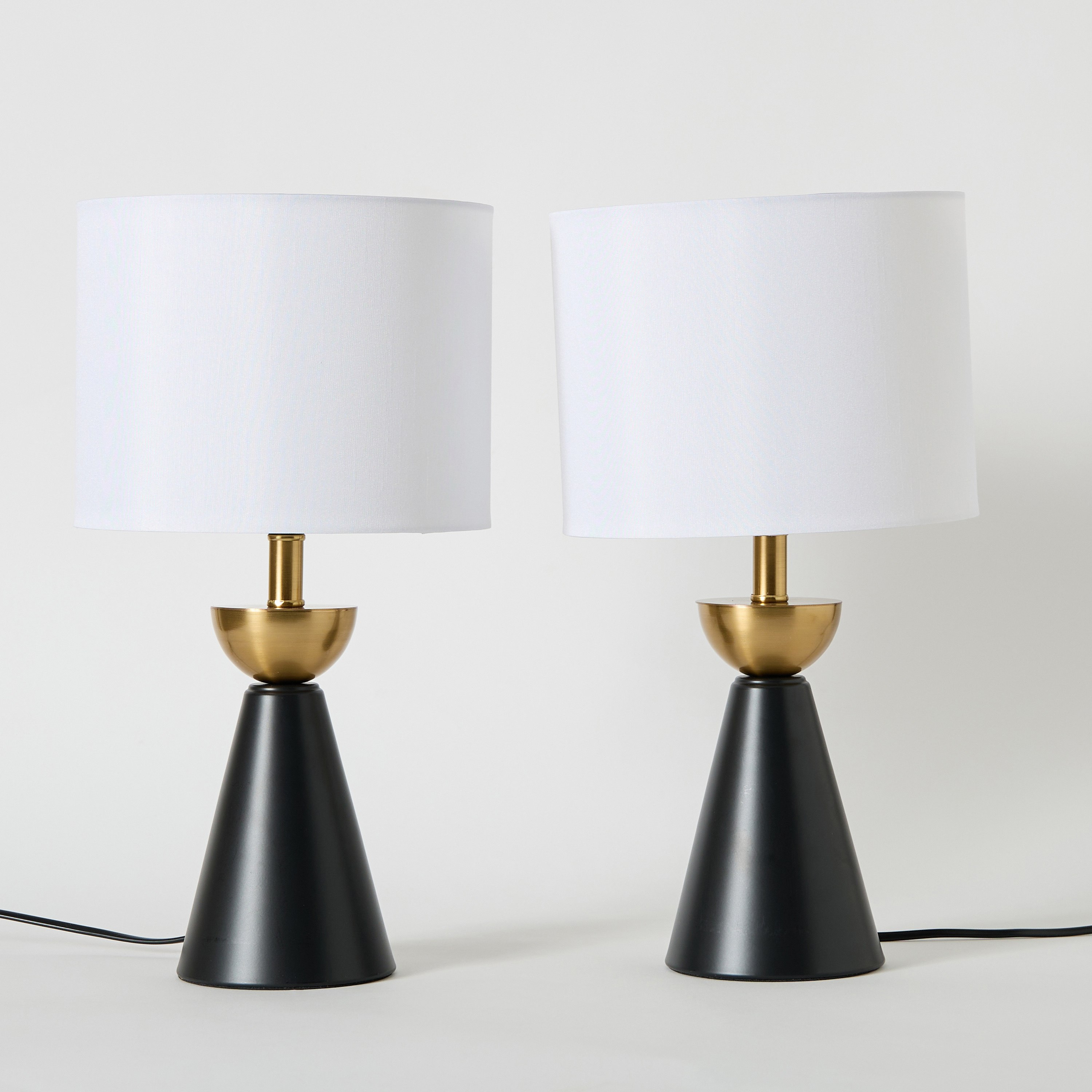 طقم مصابيح طاولة معدن من قطعتين من رولينز - 23x42 سم-hbxbedroom-lighting-tablelamps-image-7