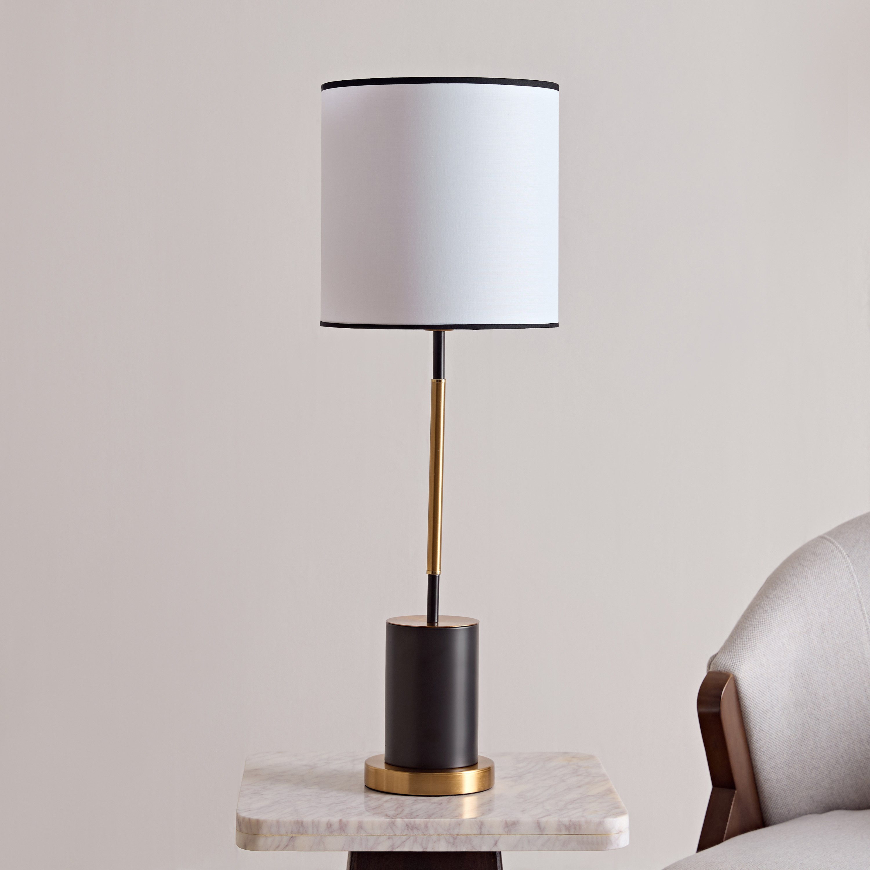 مصباح طاولة معدن من رولينز - 25x74 سم-hbxbedroom-lighting-tablelamps-image-1