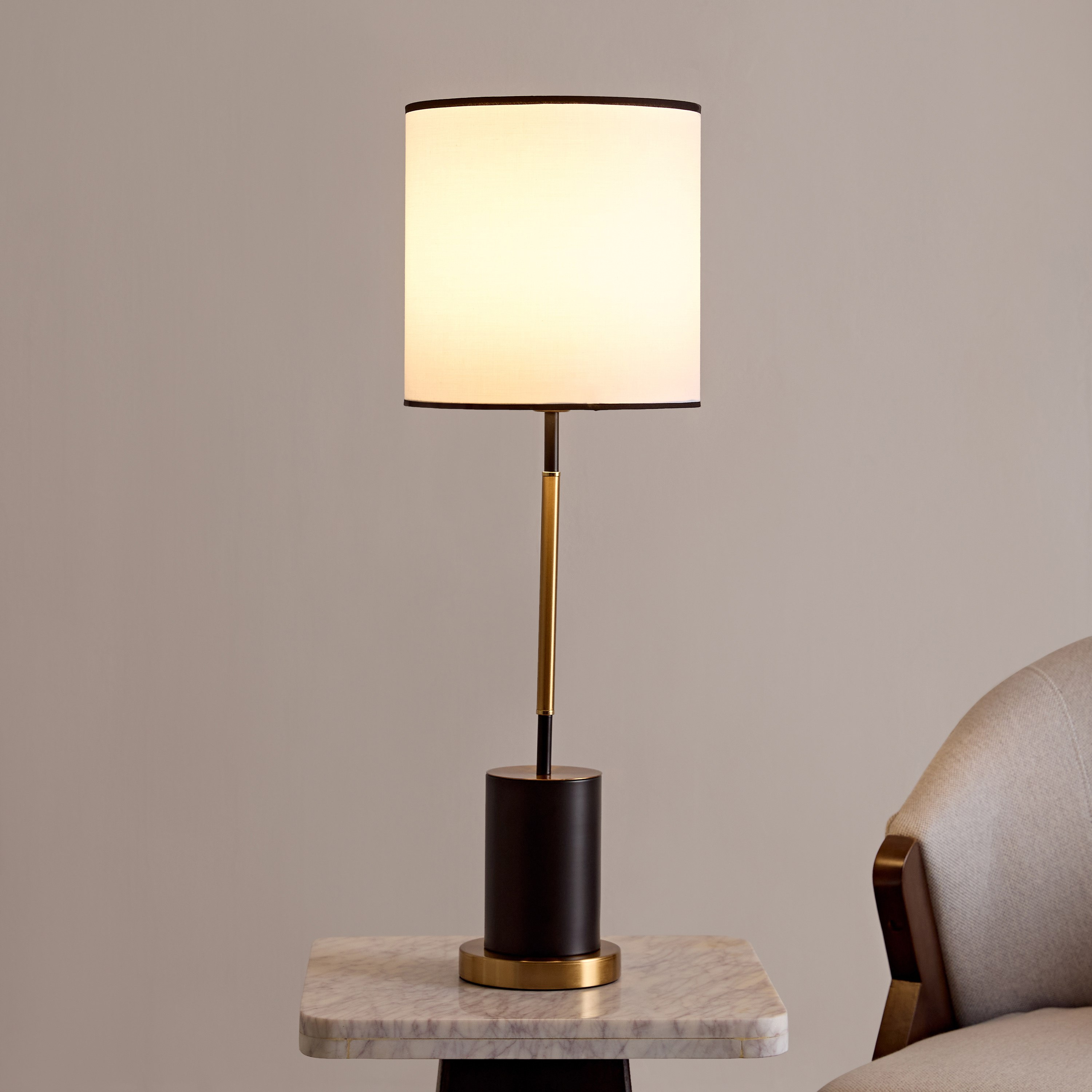 مصباح طاولة معدن من رولينز - 25x74 سم-hbxbedroom-lighting-tablelamps-image-2
