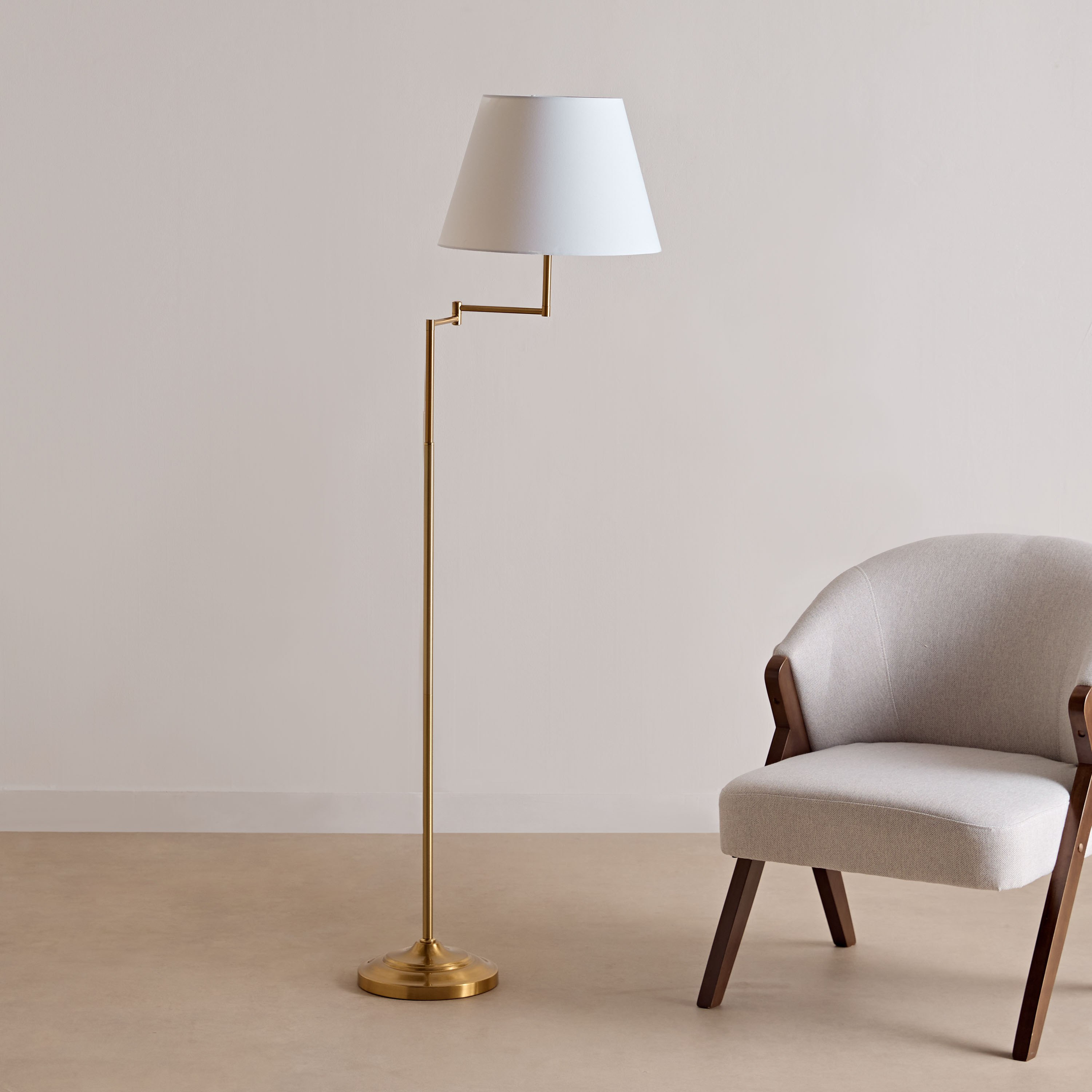 مصباح أرضية معدن بذراع متأرجح من رولينز - 160 سم-hbxhomeware-hbxlivingroom-image-1
