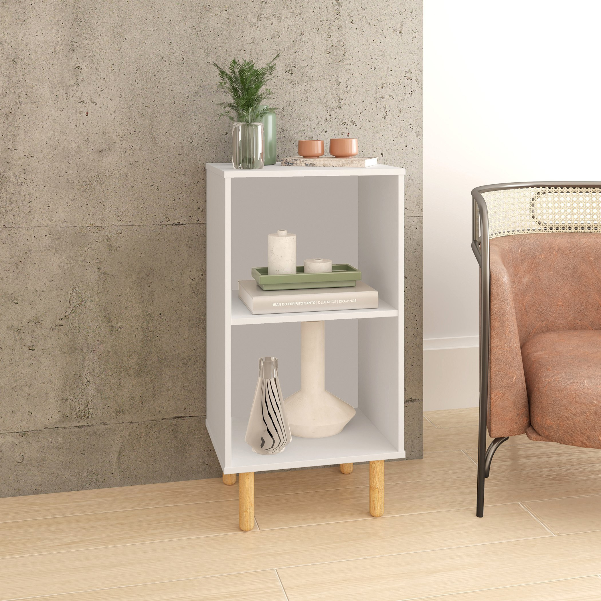خزانة كتب بـ 2 رف من بيانكا لوندرينا-hbxfurniture-office-bookcases-image-1