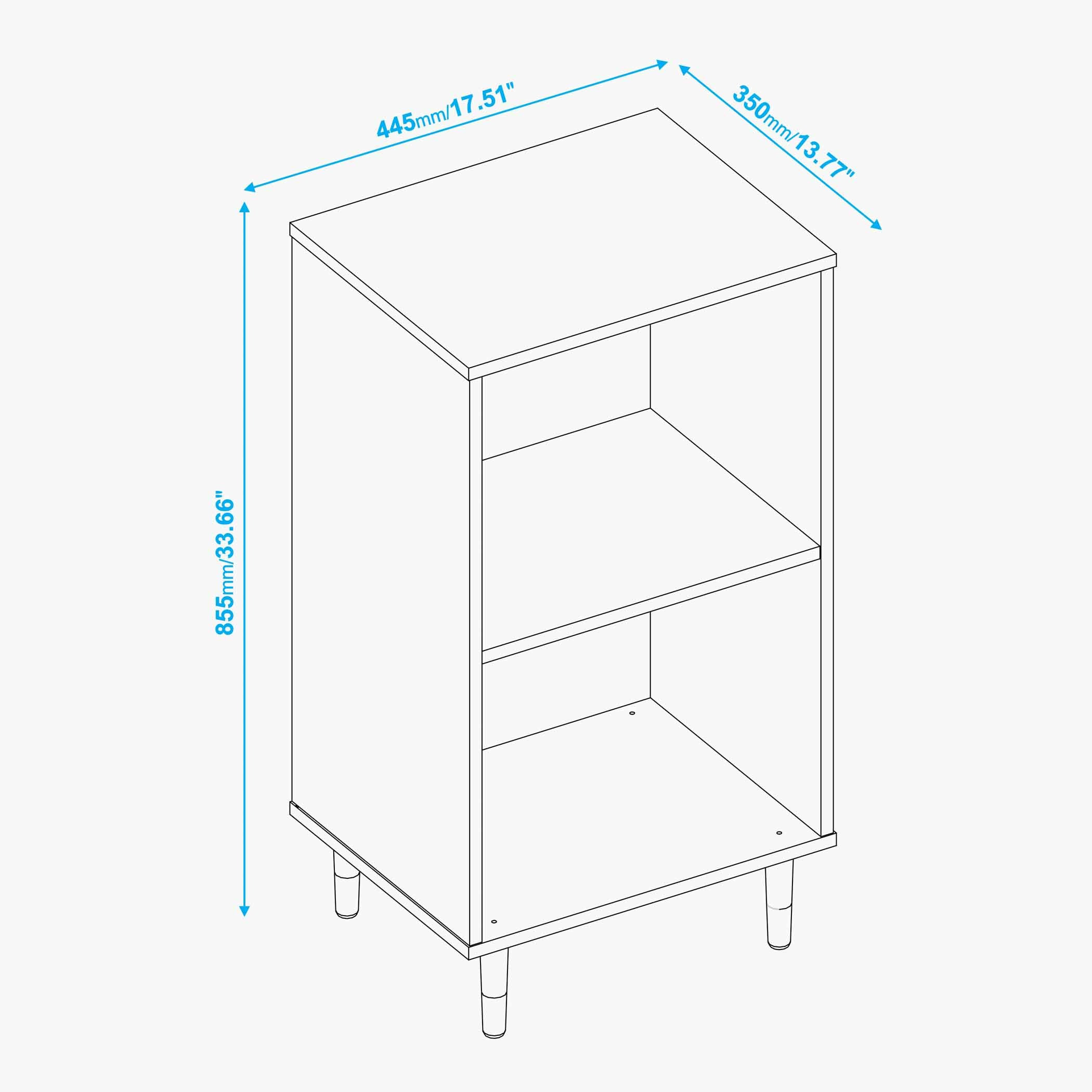 خزانة كتب بـ 2 رف من بيانكا لوندرينا-hbxfurniture-office-bookcases-image-7