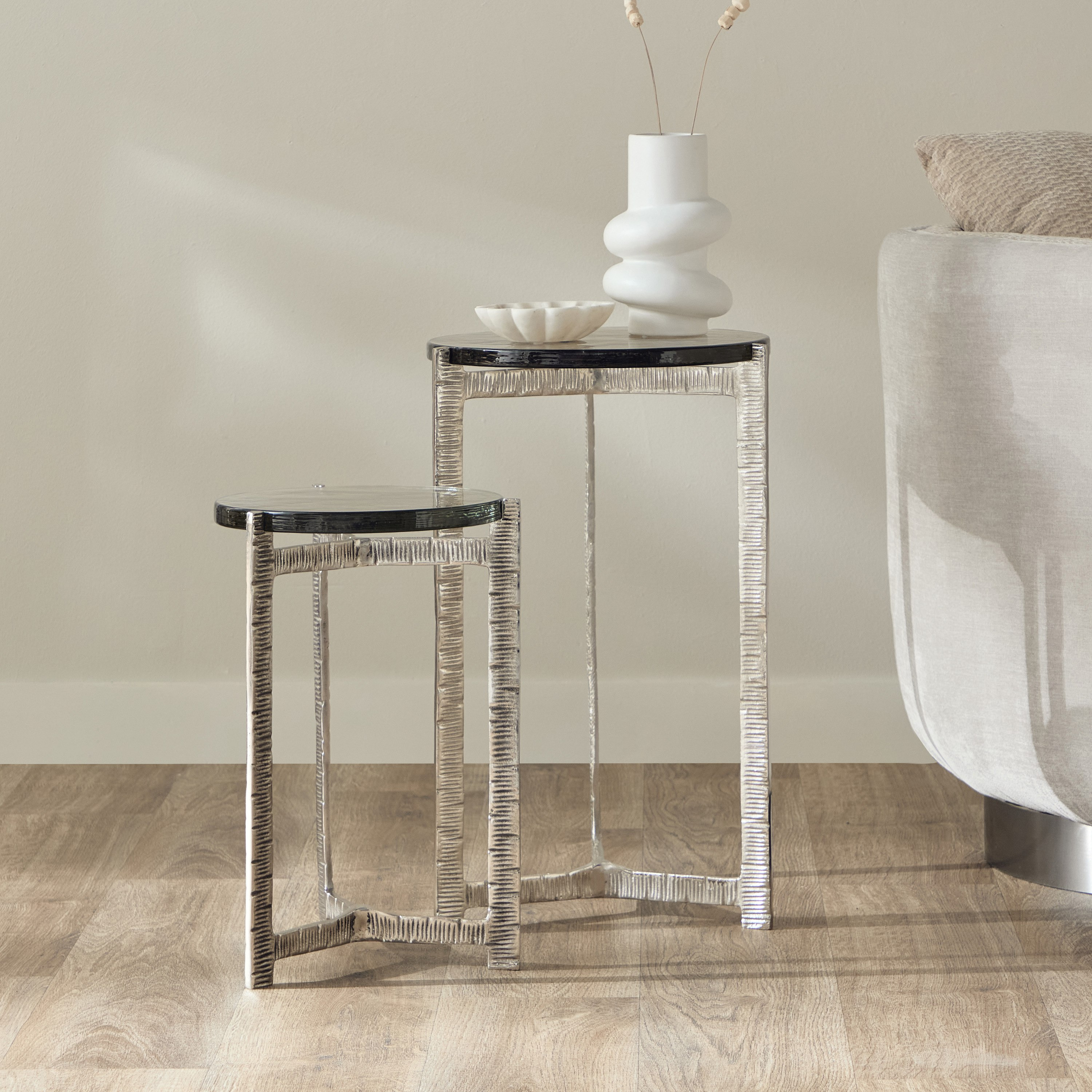 Cavon Elson 2-Piece Glass Top Accent Table Set-hbxfurniture-livingroom-endtables-image-1