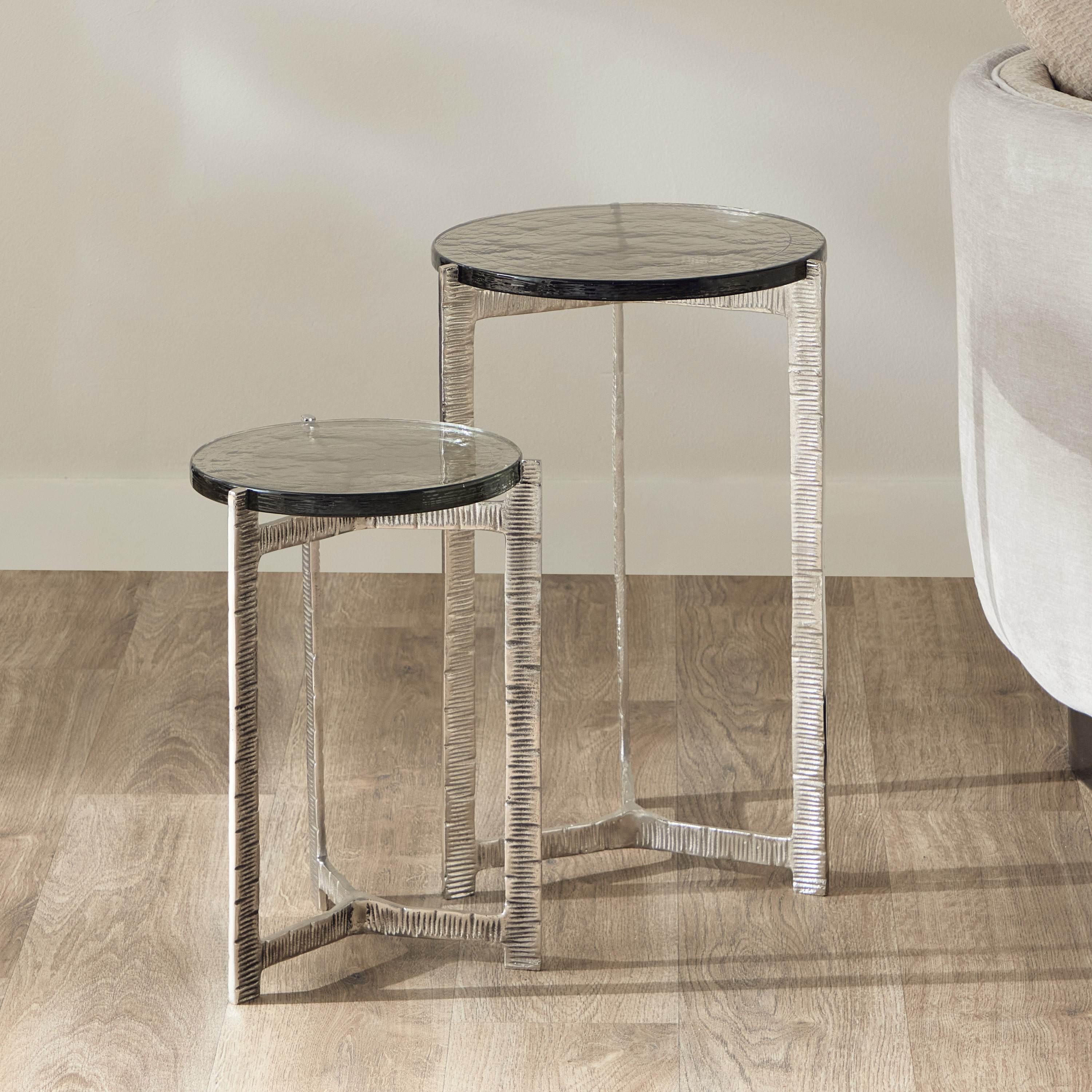 Cavon Elson 2-Piece Glass Top Accent Table Set-hbxfurniture-livingroom-endtables-image-2