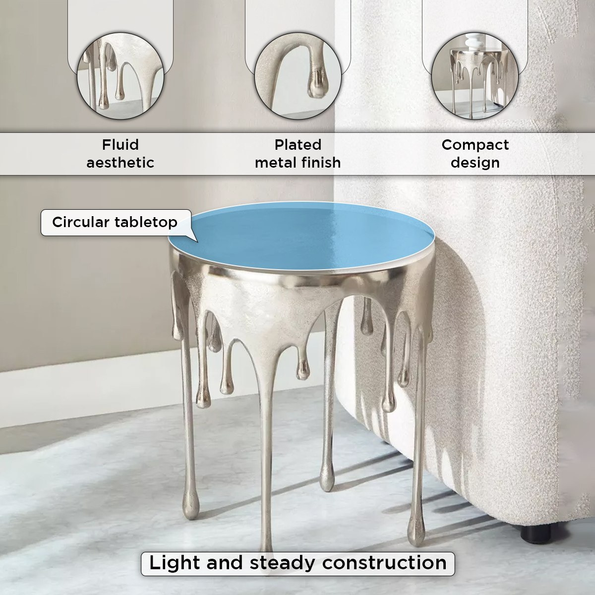 Vendra Sheroid Aluminium Casted End Table-hbxfurniture-livingroom-endtables-image-5