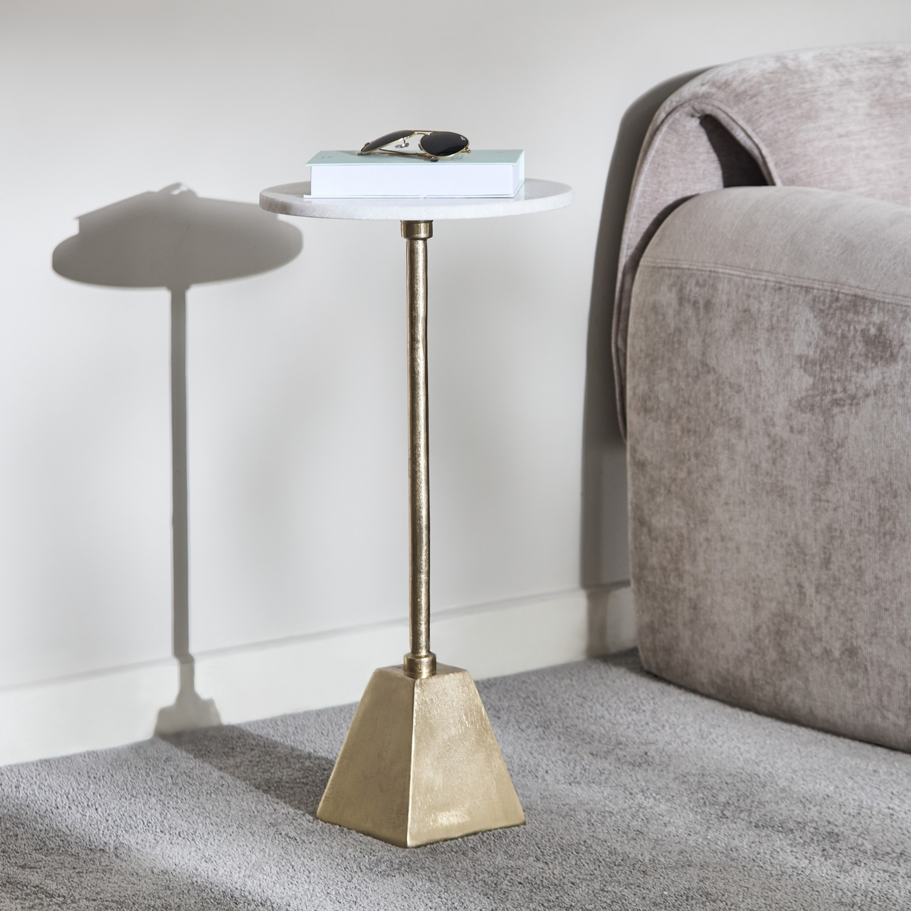 Cavon Dionne Genuine Marble Top Accent Table-hbxfurniture-livingroom-endtables-image-1