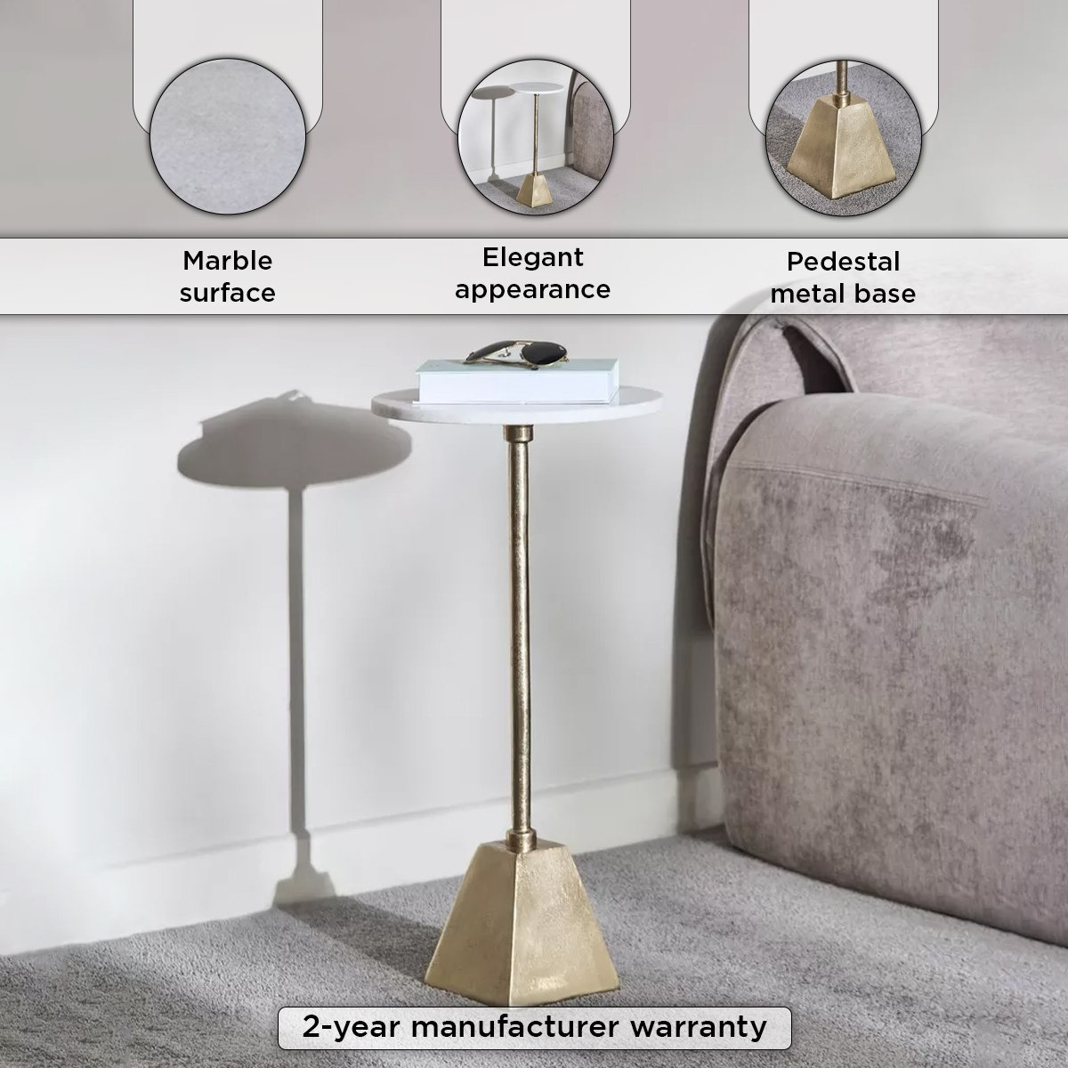 Cavon Dionne Genuine Marble Top Accent Table-hbxfurniture-livingroom-endtables-image-4