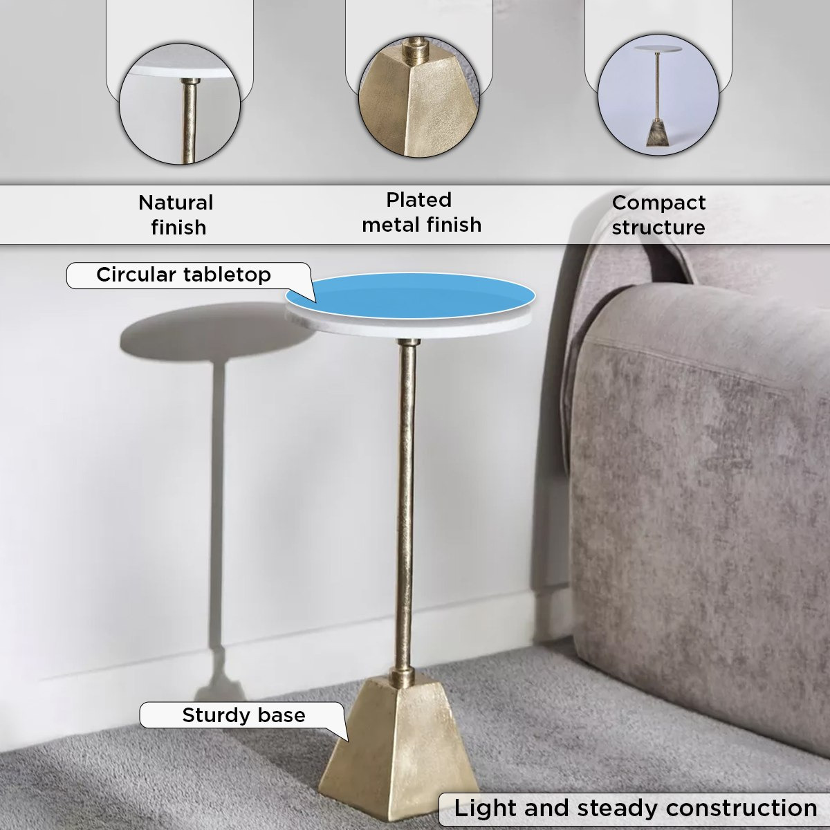 Cavon Dionne Genuine Marble Top Accent Table-hbxfurniture-livingroom-endtables-image-5