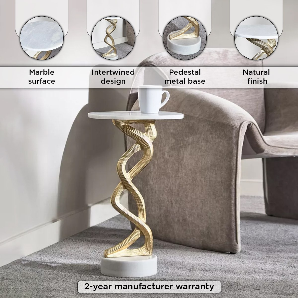 طاولة بسطح من الرخام الأصلي - هيدي من فيندرا -hbxfurniture-livingroom-endtables-image-4