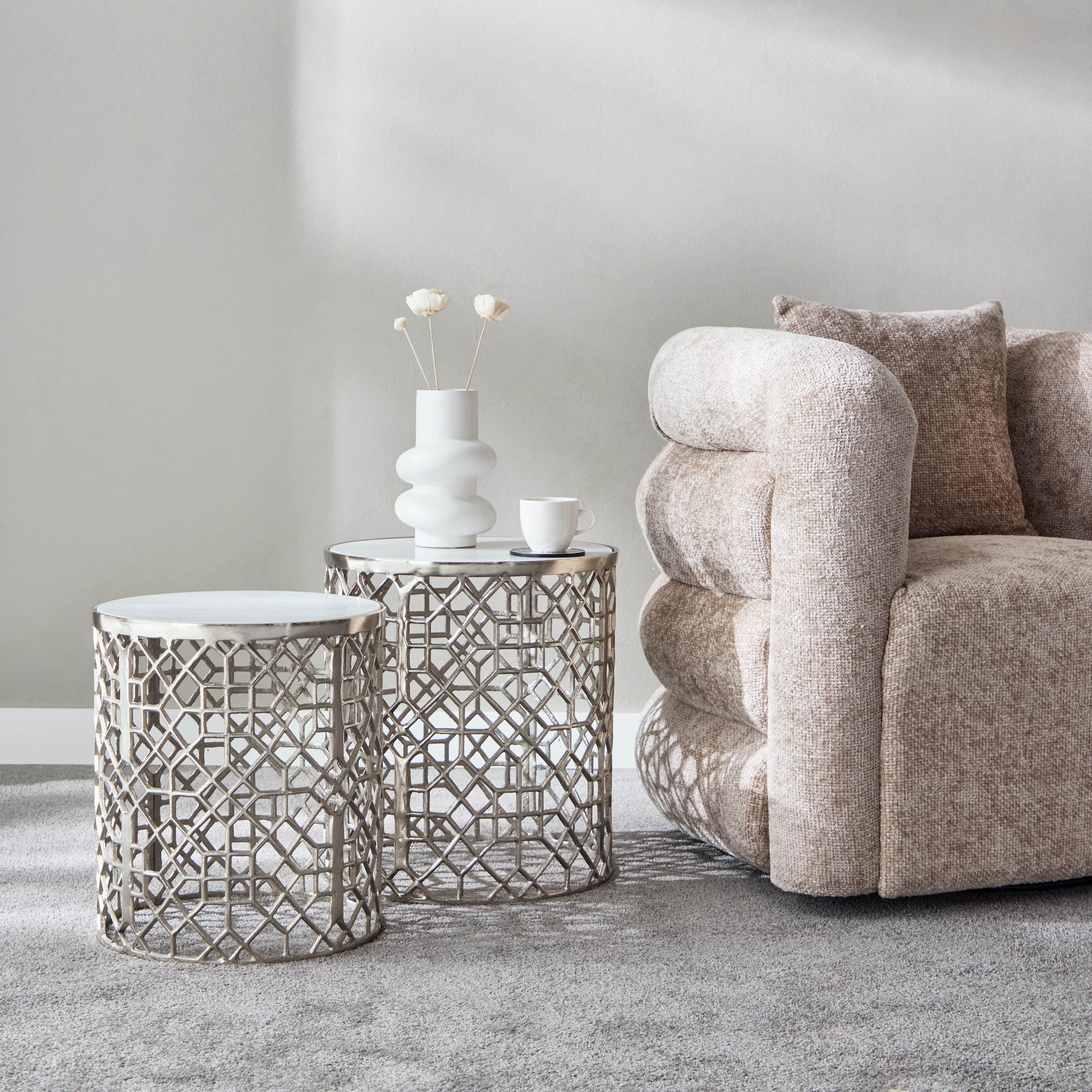 طقم طاولة من قطعتين بسطح من الرخام الأصلي - تاليثا من كافون-hbxfurniture-livingroom-endtables-image-6