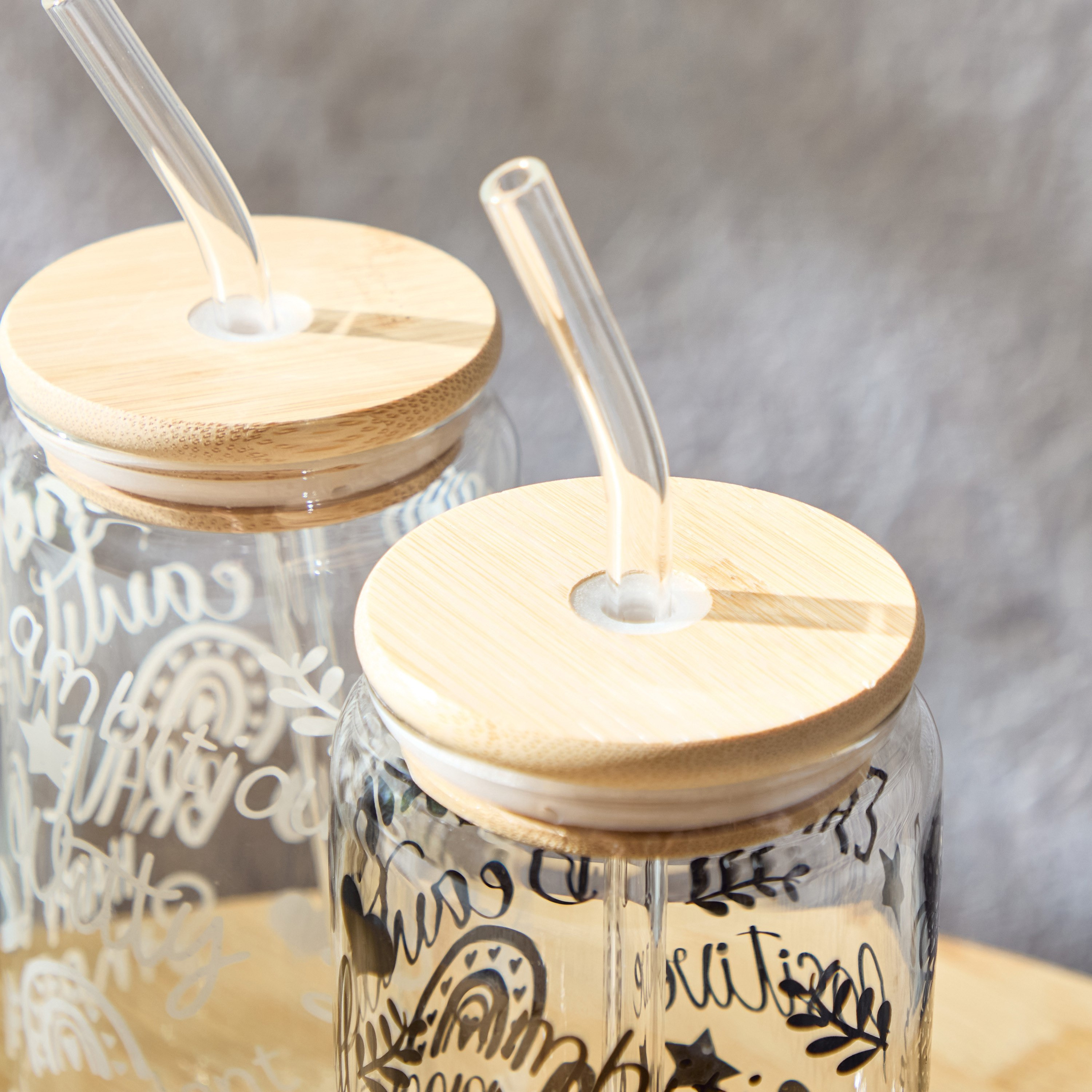 Zen Borosilicate 2-Piece Kind Mason Jar with Straw Set - 450 ml-hbxhomeware-hbxkitchen-image-4