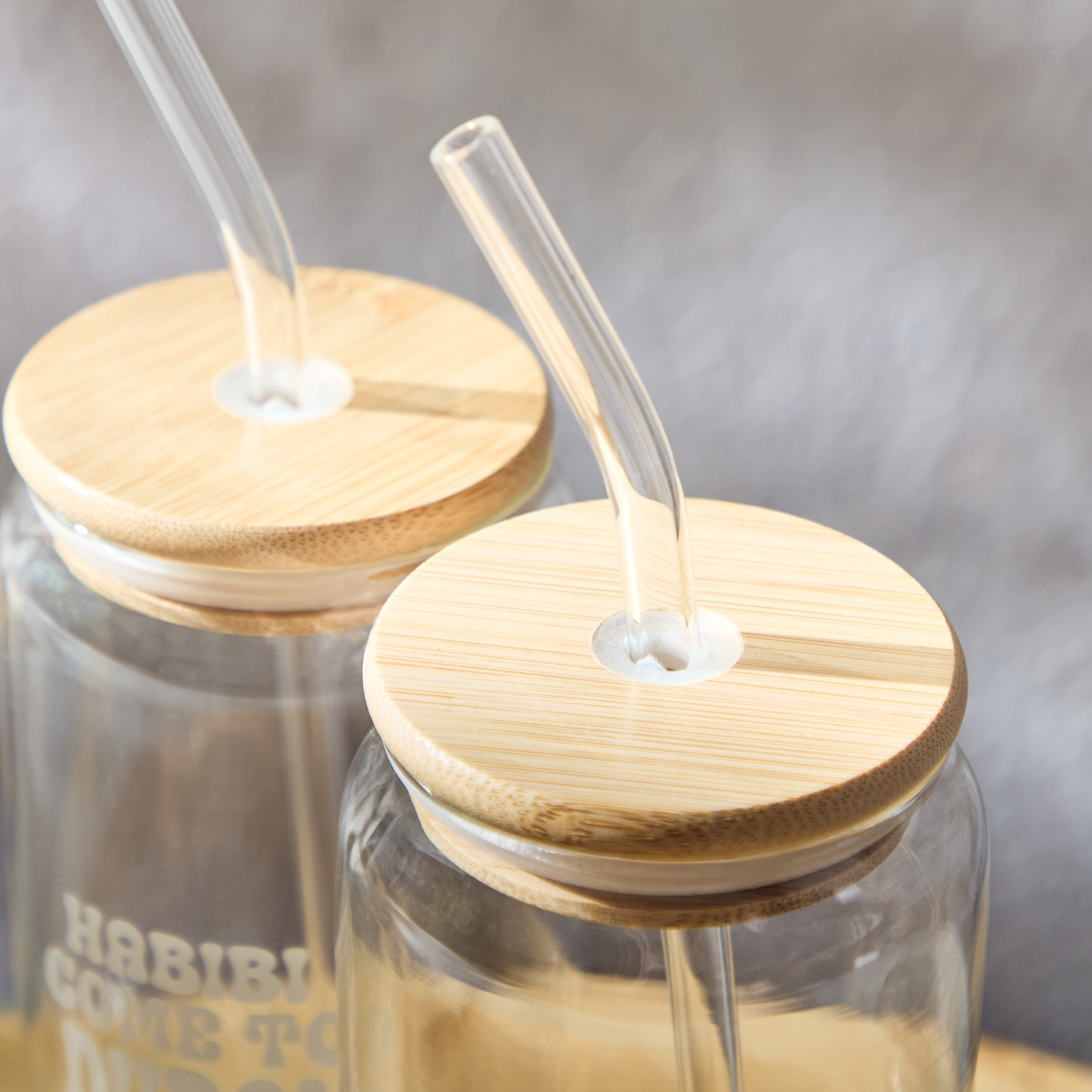 Zen Borosilicate 2-Piece Habibi Come To Dubai Mason Jar with Straw Set - 450 ml-hbxhomeware-hbxkitchen-image-3