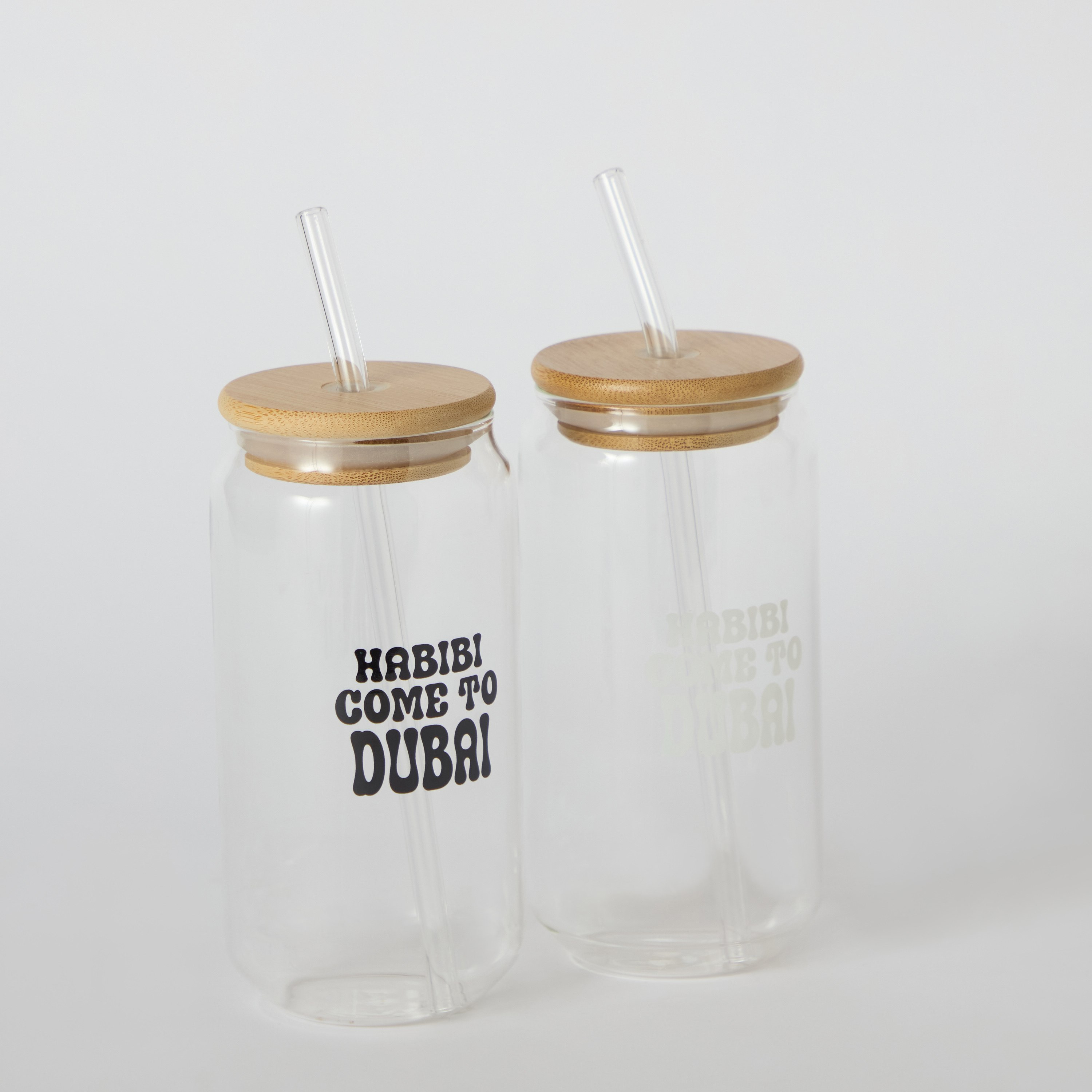 Zen Borosilicate 2-Piece Habibi Come To Dubai Mason Jar with Straw Set - 450 ml-hbxhomeware-hbxkitchen-image-6