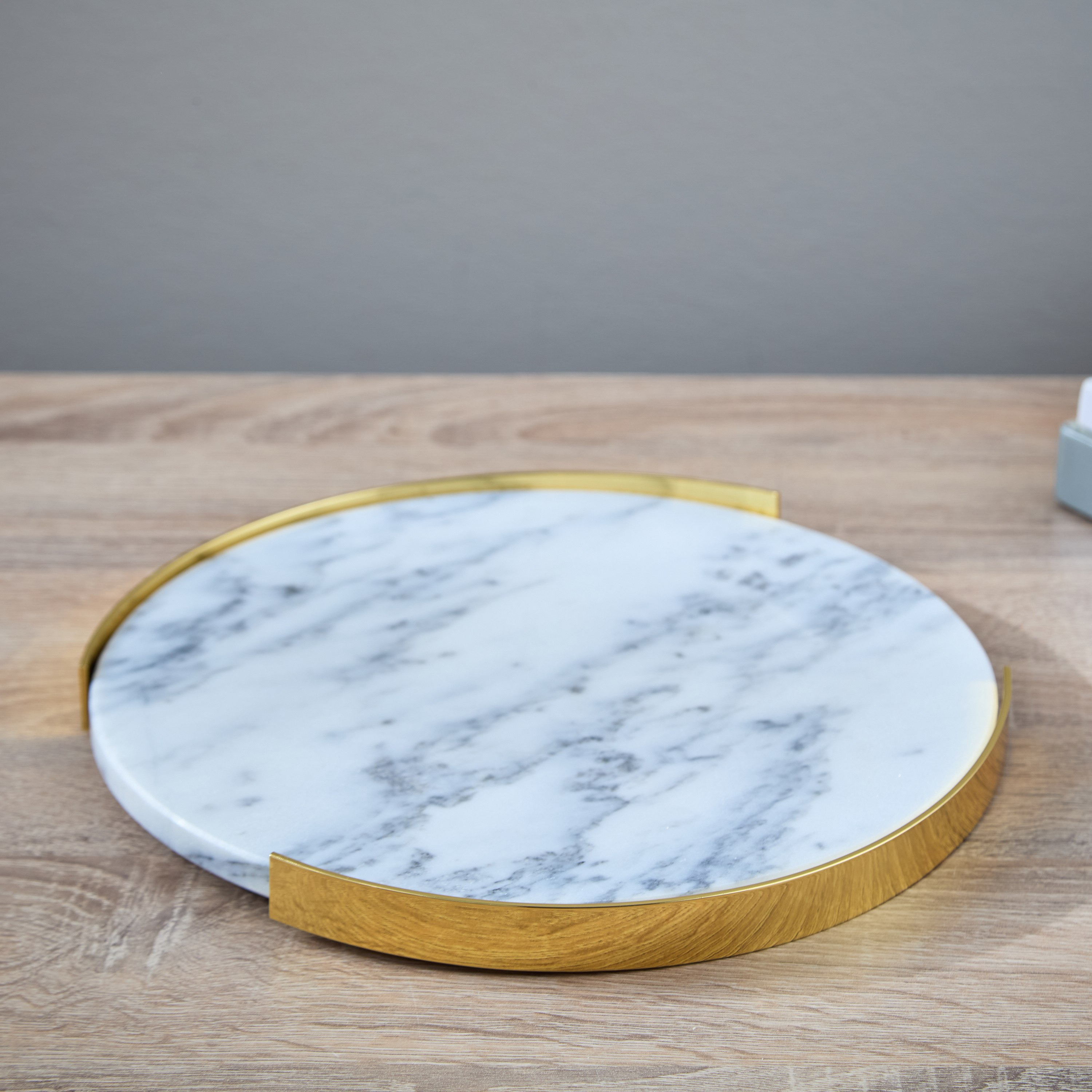 صينية رخام مستديرة بإطار من زين - 25 سم-hbxdecorandfurnishings-tabletop-serveware-image-1