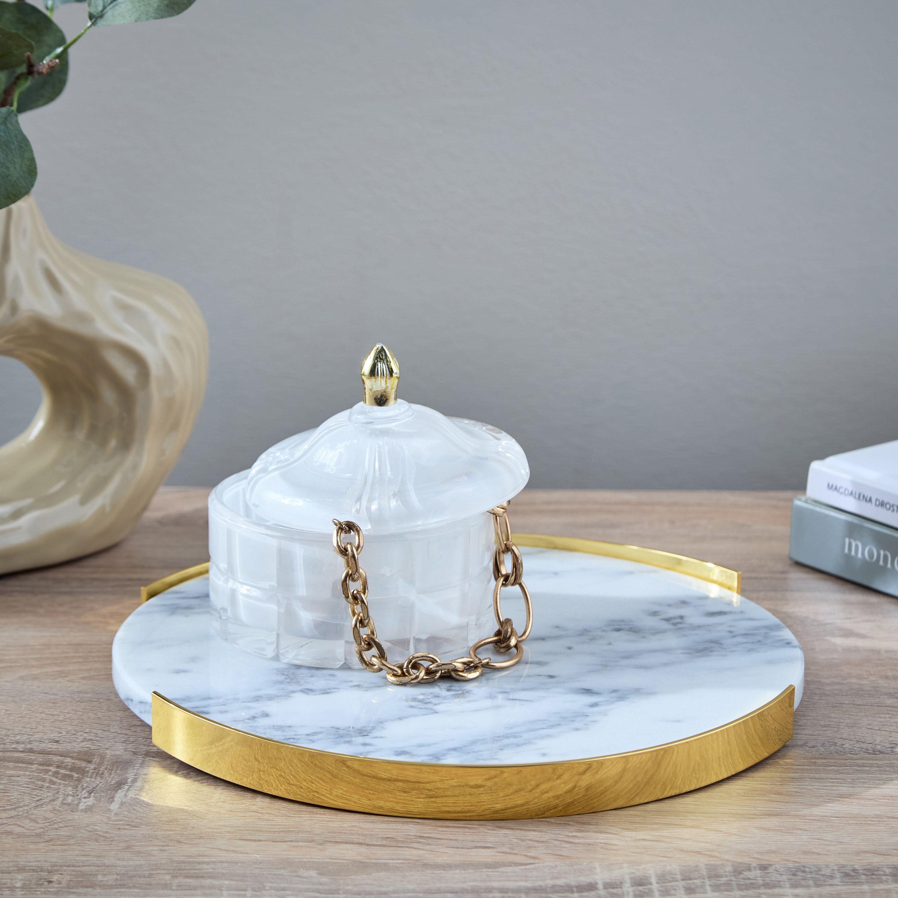 صينية رخام مستديرة بإطار من زين - 25 سم-hbxdecorandfurnishings-tabletop-serveware-image-3