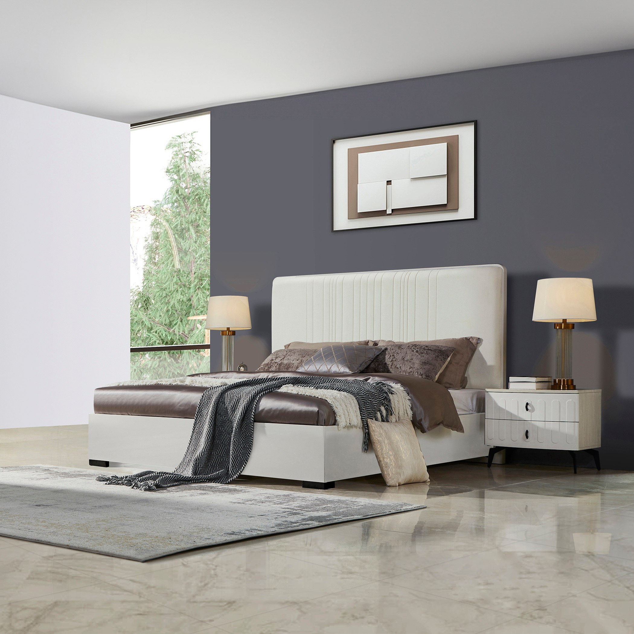 Opulent 6-Piece King Bedroom Set - 180x200 cm-PROMO_HB_KSA_HBX10_190925-image-2